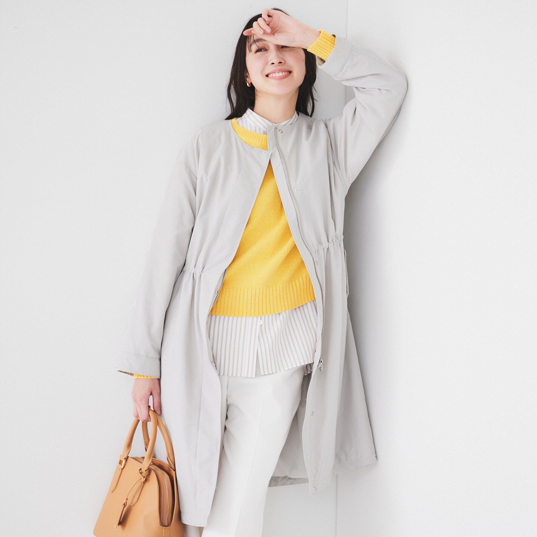 UNTITLED「【きれいめカジュアル】フード2WAY モッズコート」|ミリタリー・モッズコート|ライトグレー(011