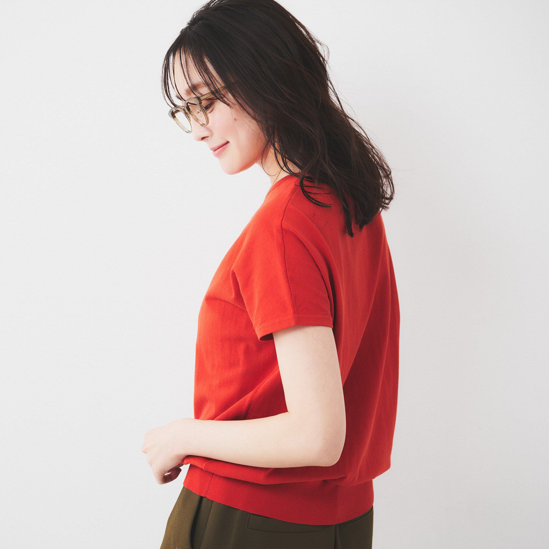 UNTITLED「【11色展開/コットン100/アンサンブル可能】 プルオーバーニット」|ニット・セーター|