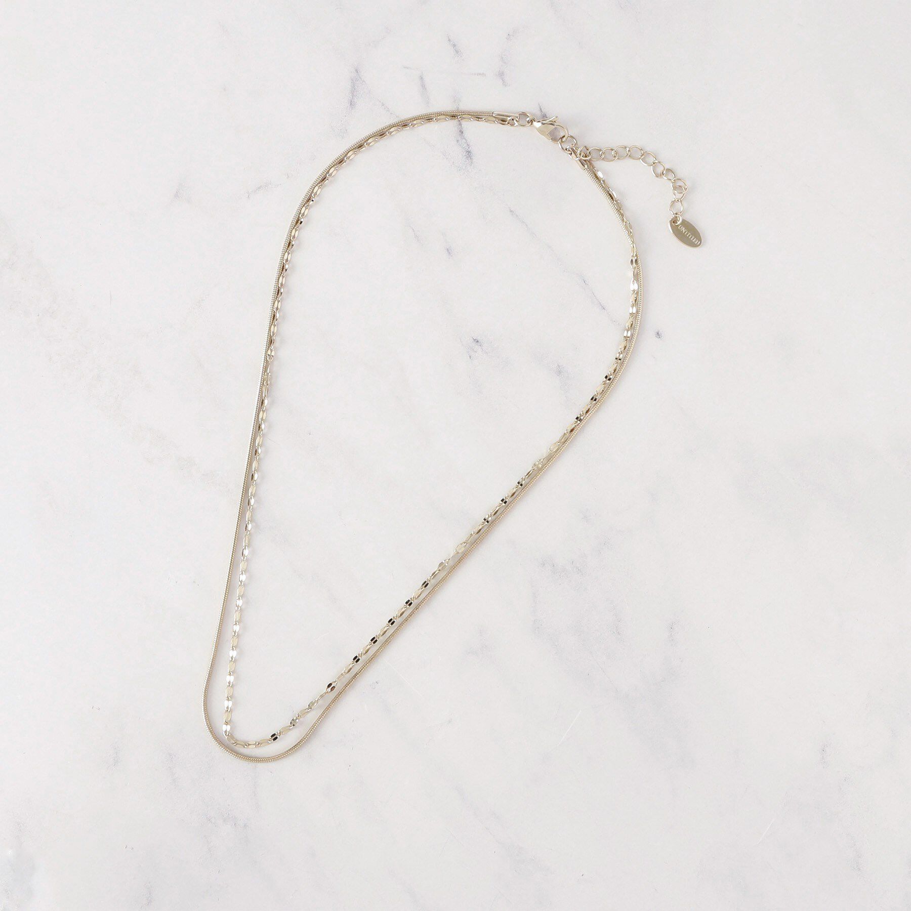 UNTITLED「【ステンレス】レイヤードチェーンネックレス」|ネックレス|