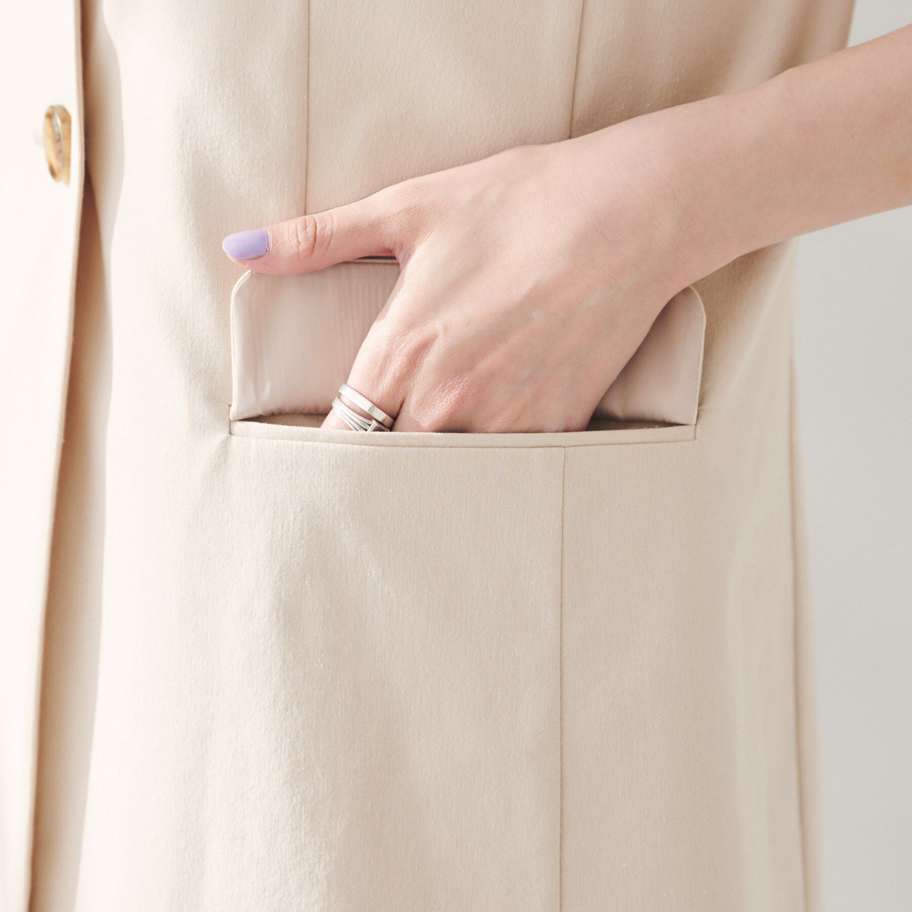 UNTITLED「【セットアップ可能／オンオフ】ラミー混カラーレスジレ」|ベスト・ジレ|