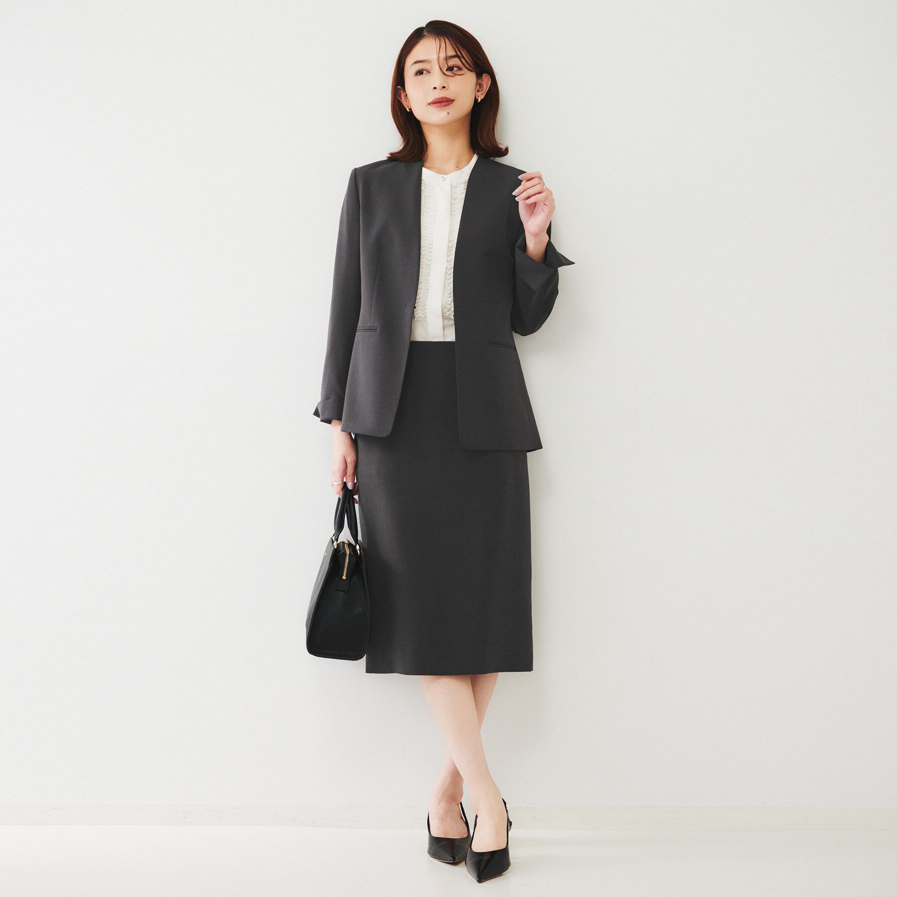 UNTITLED「【通勤スーツ】ライトウェイト タイトスカート」|スカート|