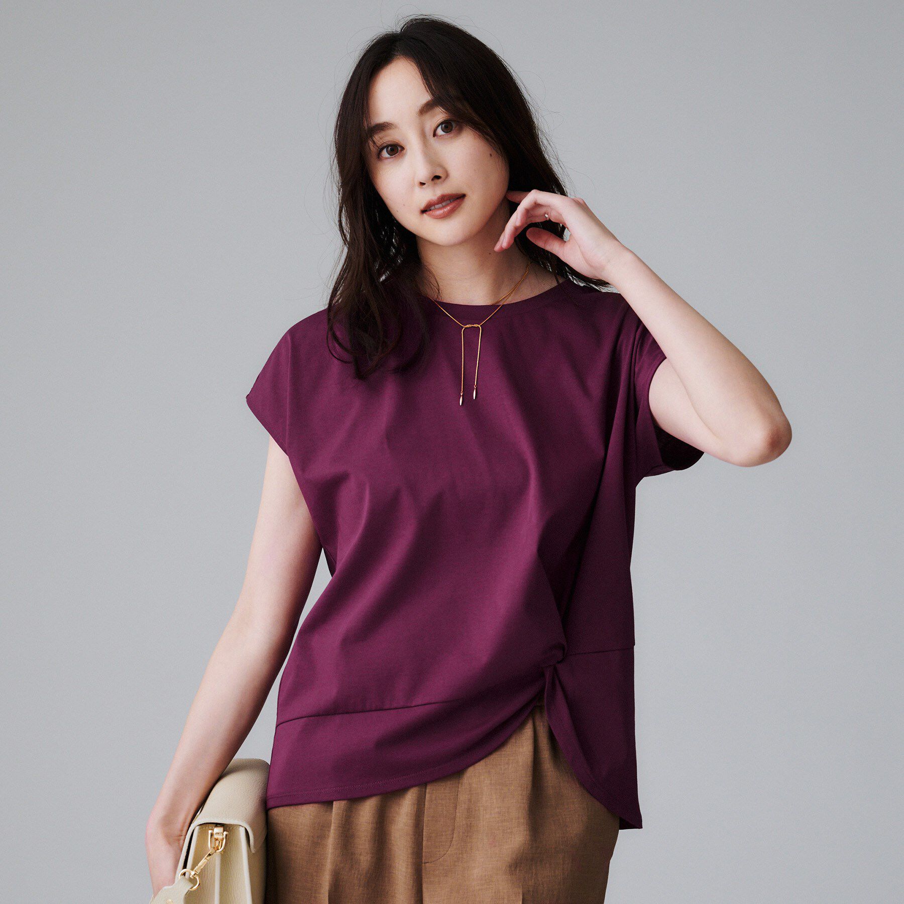 UNTITLED「【洗える/Tシャツ】ツイストプルオーバー」|Tシャツ・カットソー|