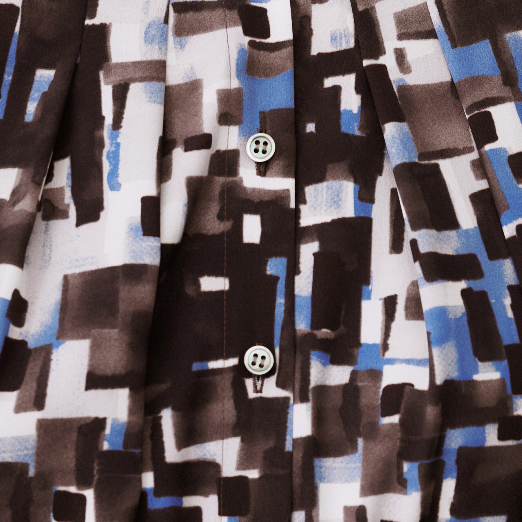 UNTITLED「【洗える/前開きボタン/ベルト付】ブロック柄ワンピース」|ワンピース|