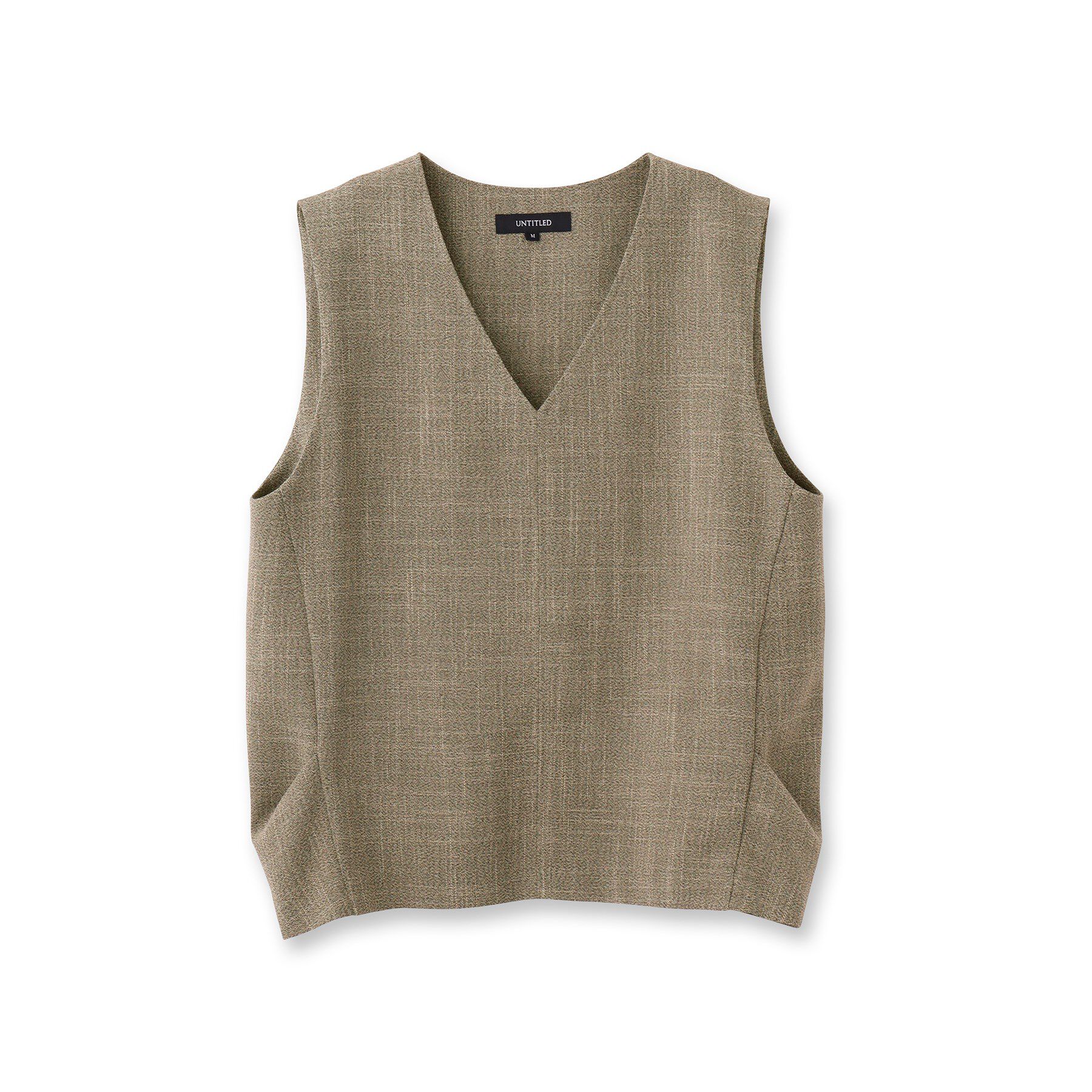 UNTITLED「【セットアップ可/洗える】梳毛調合繊Vネックベスト」|シャツ・ブラウス|