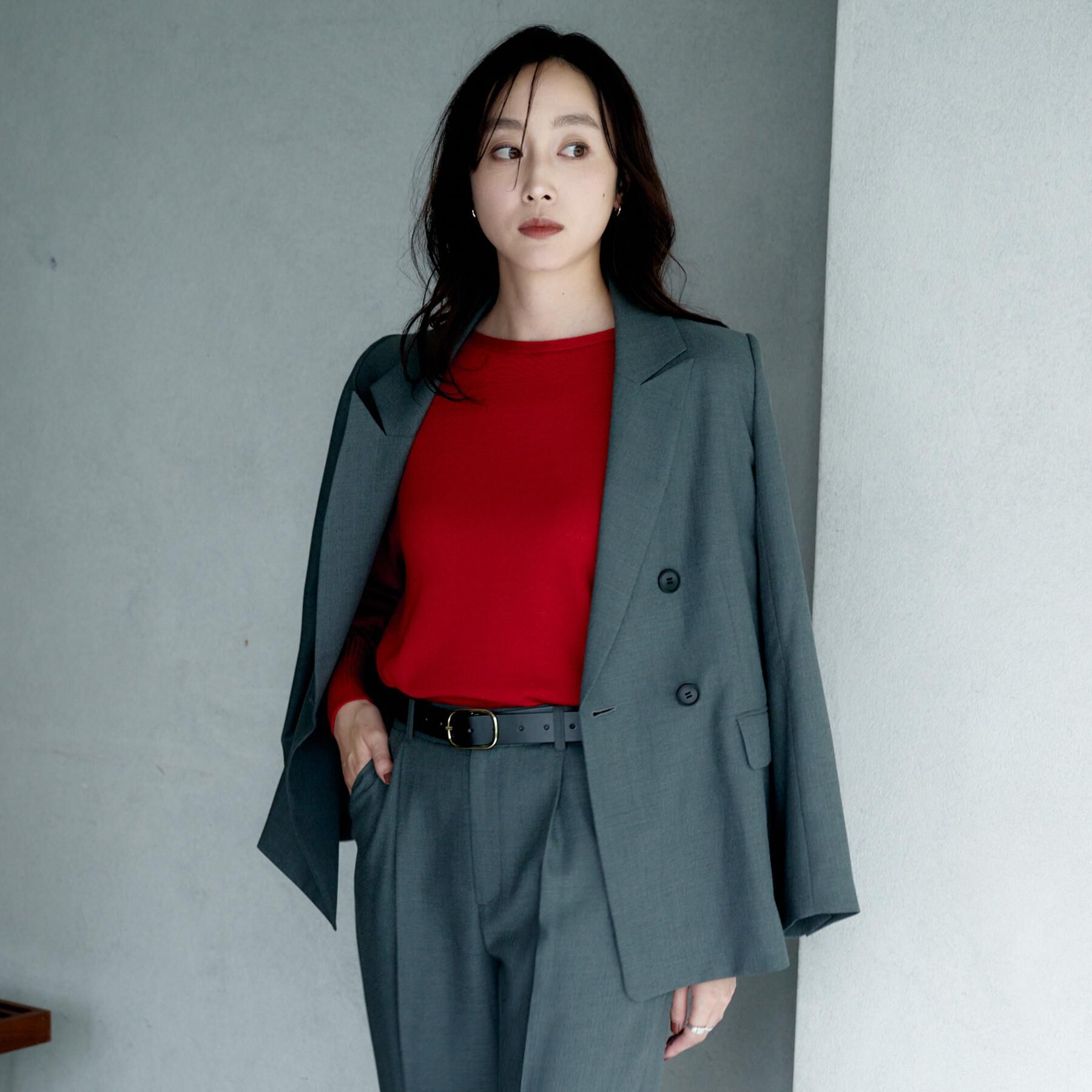 UNTITLED「【セットアップ可】ウールライク ダブルブレストジャケット」|テーラードジャケット|