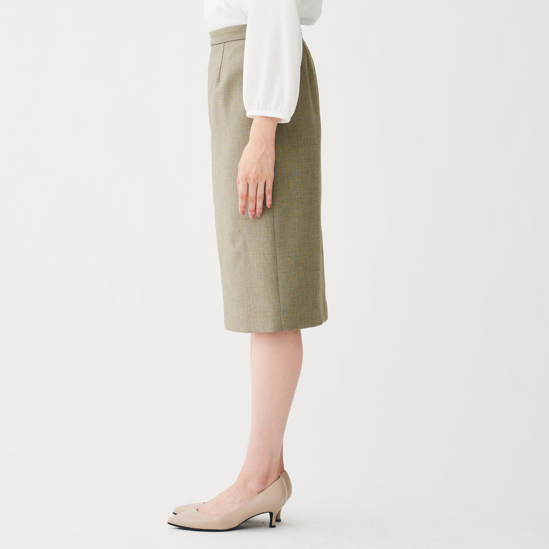 UNTITLED「【洗える/お仕事スーツ】ドライメランジ タイトスカート」|スカート|