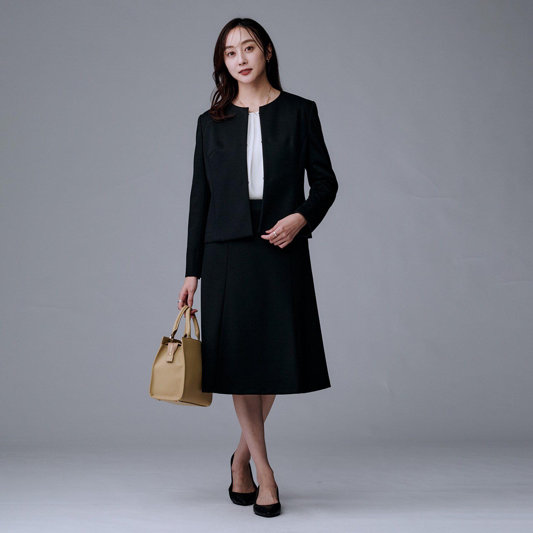 UNTITLED「【洗えるスーツ/ストレッチ】ウール混ジャージ マーメイドスカート」|スカート|