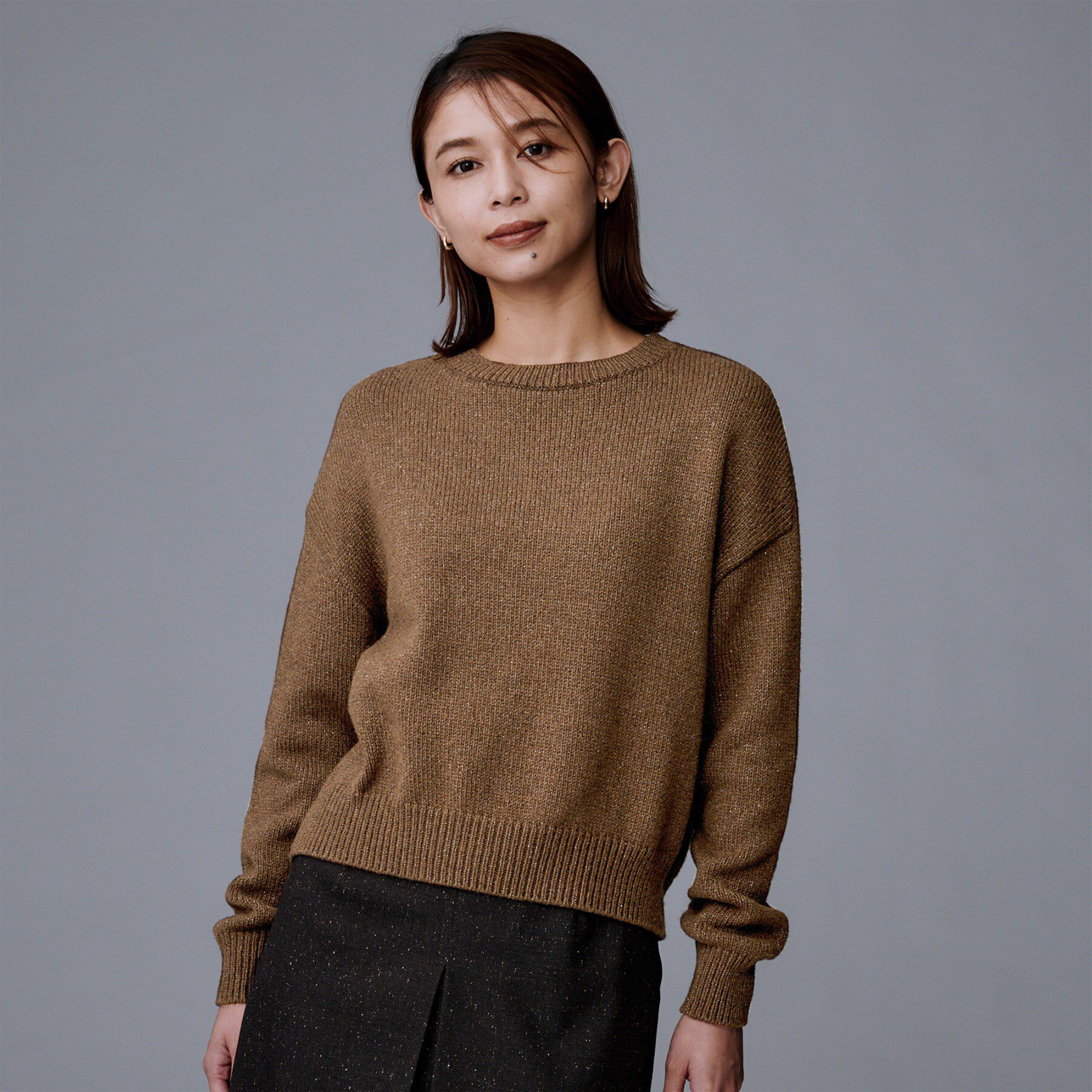 UNTITLED「【セットアップ可/ゆったり】ウール混ラメニット」|ニット・セーター|