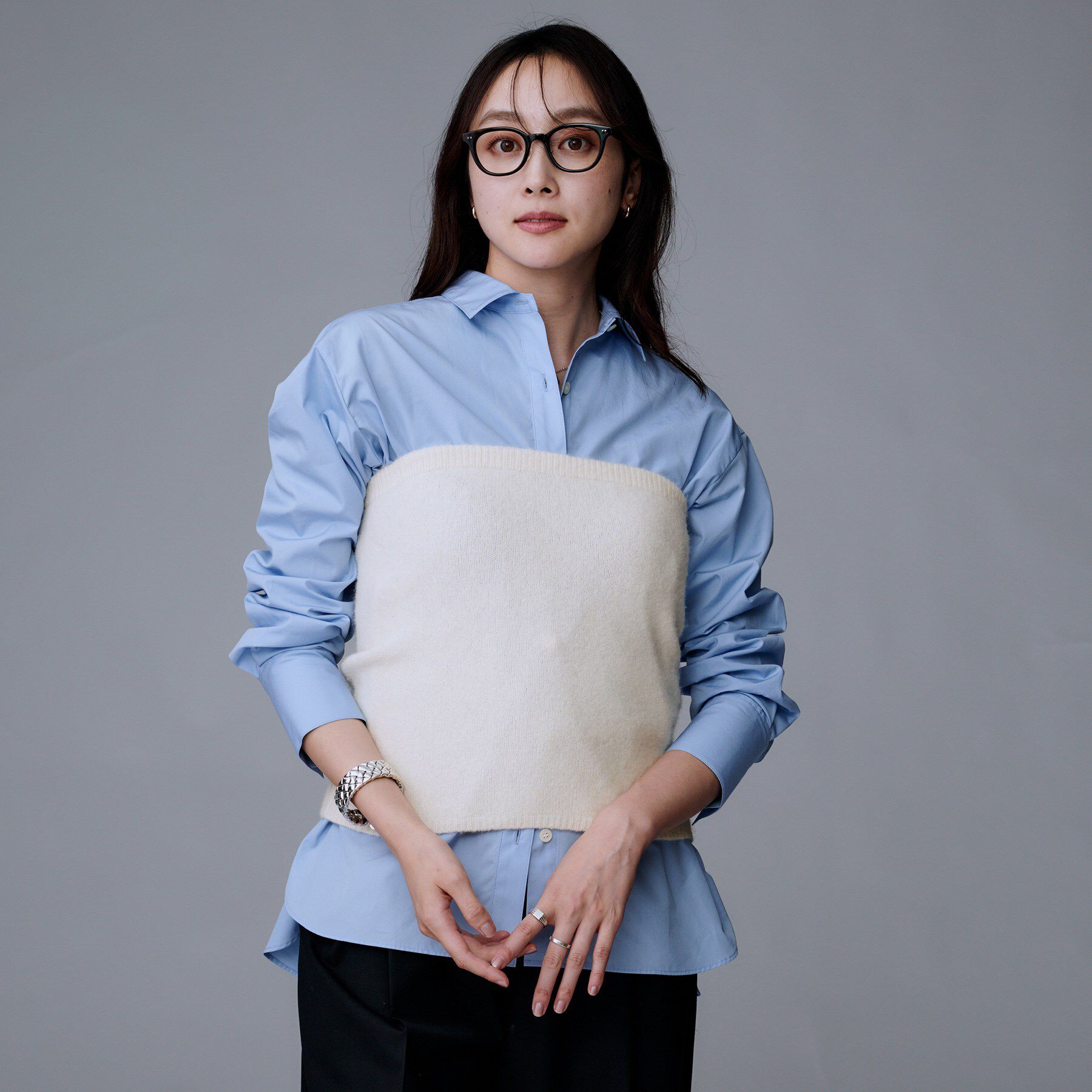 UNTITLED「【トレンド/柔らかな素材感】ビスチェセットカーディガン」|カーディガン|