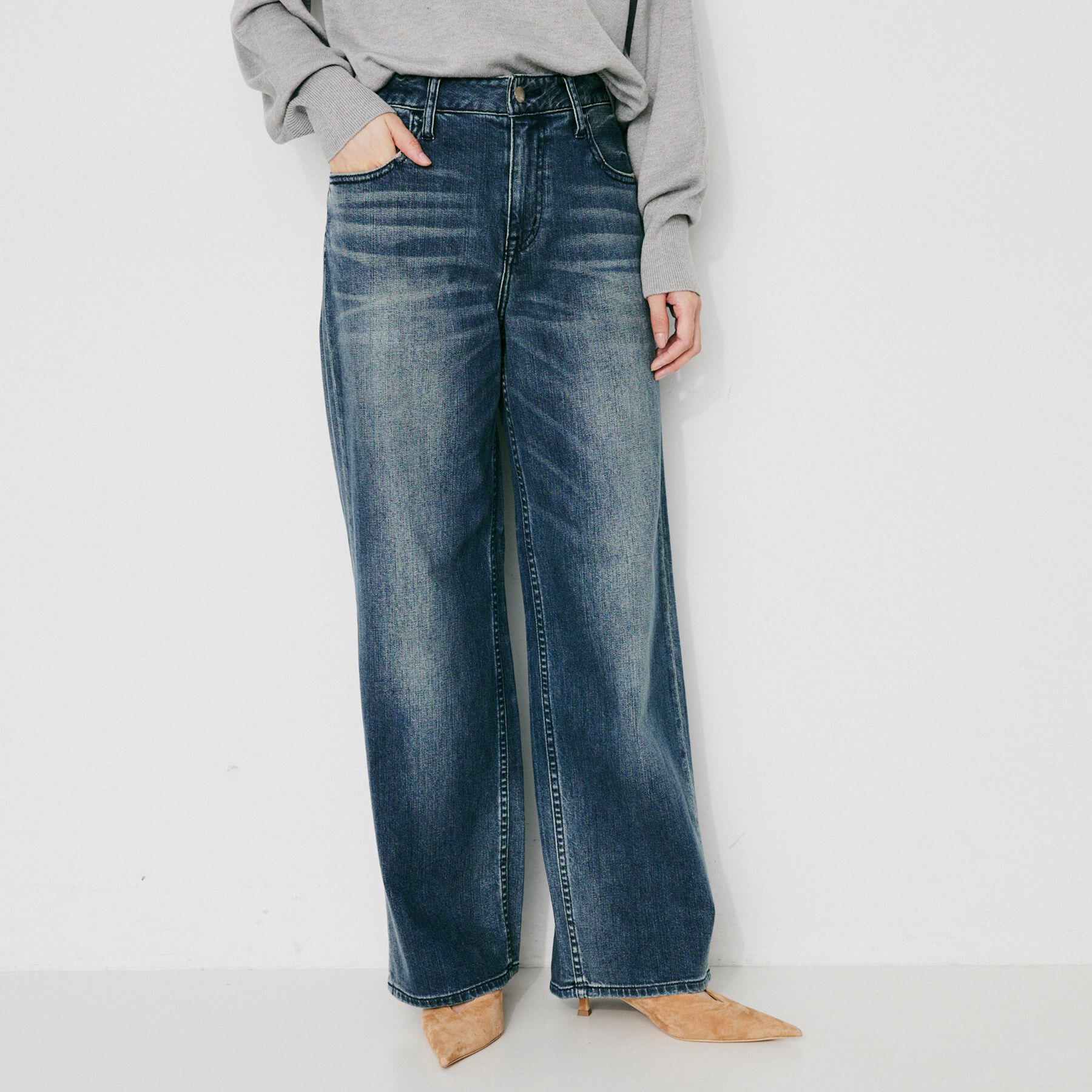 UNTITLED「【 Healthy DENIM 】別注 Pink Pepper ワイドストレートデニム」|デニム|