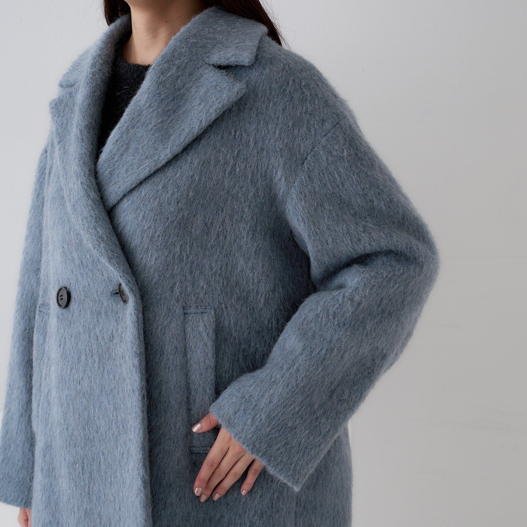 UNTITLED「【エレガントジャケット/アウター】イタリアンシャギーPコート」|ピーコート|