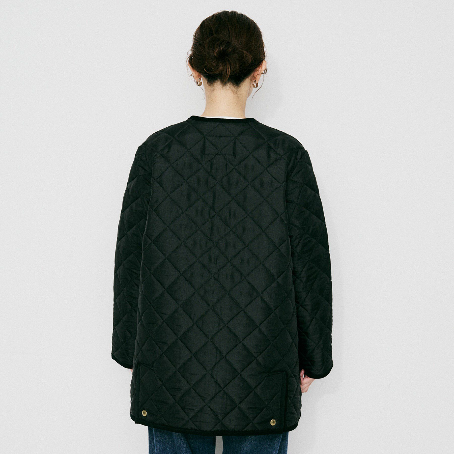 UNTITLED「【 TRADITIONAL WEATHERWEAR 】アークリー Aライン ミドルコート」|ノーカラーコート|