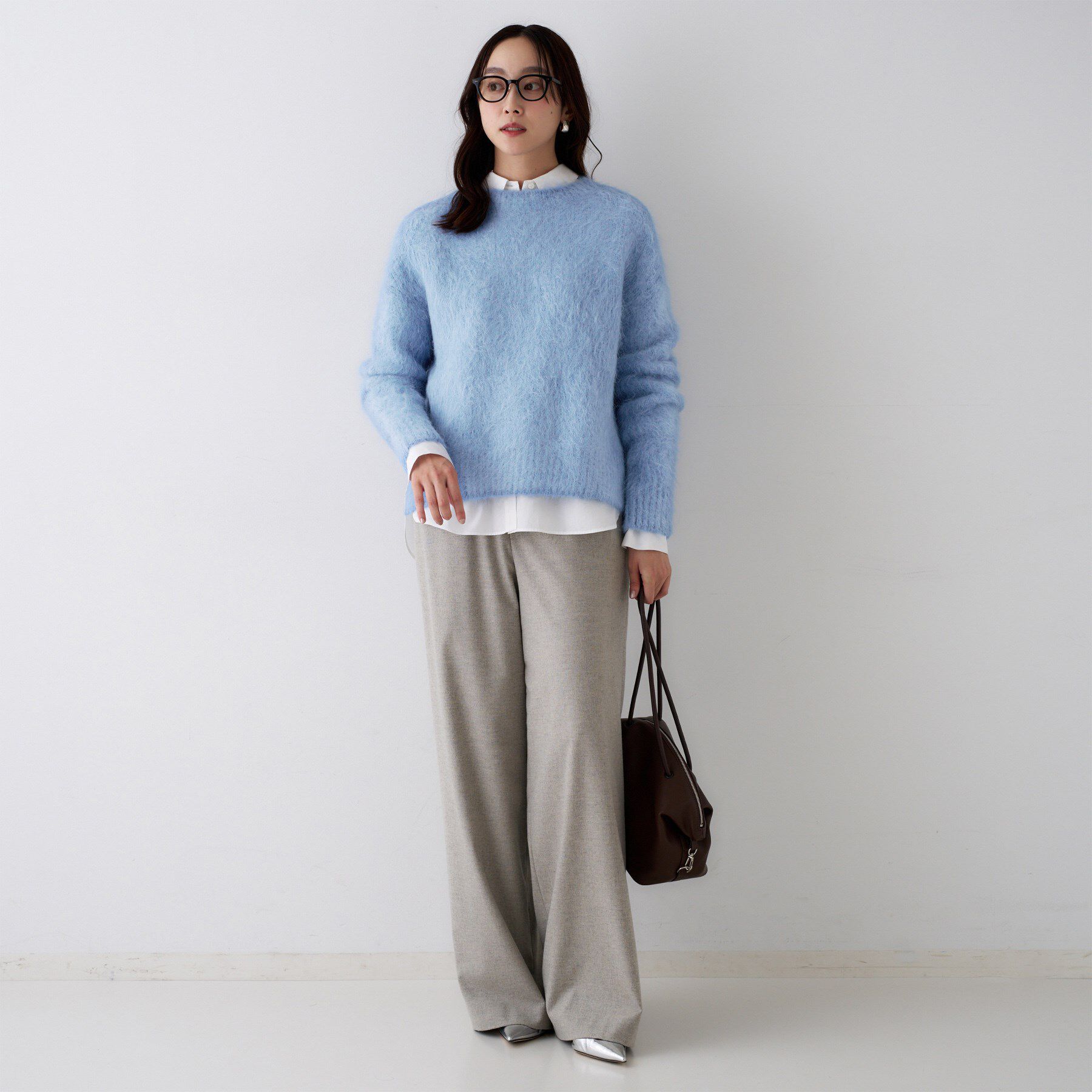 UNTITLED「【ゆったり/モヘヤニット】アルパカ混シャギーニット」|ニット・セーター|