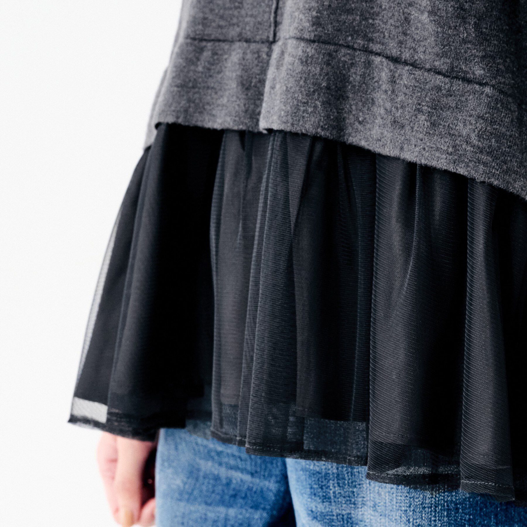 UNTITLED「【TORRAZZO DONNA】ニット&times;チュールトップス」|Tシャツ・カットソー|