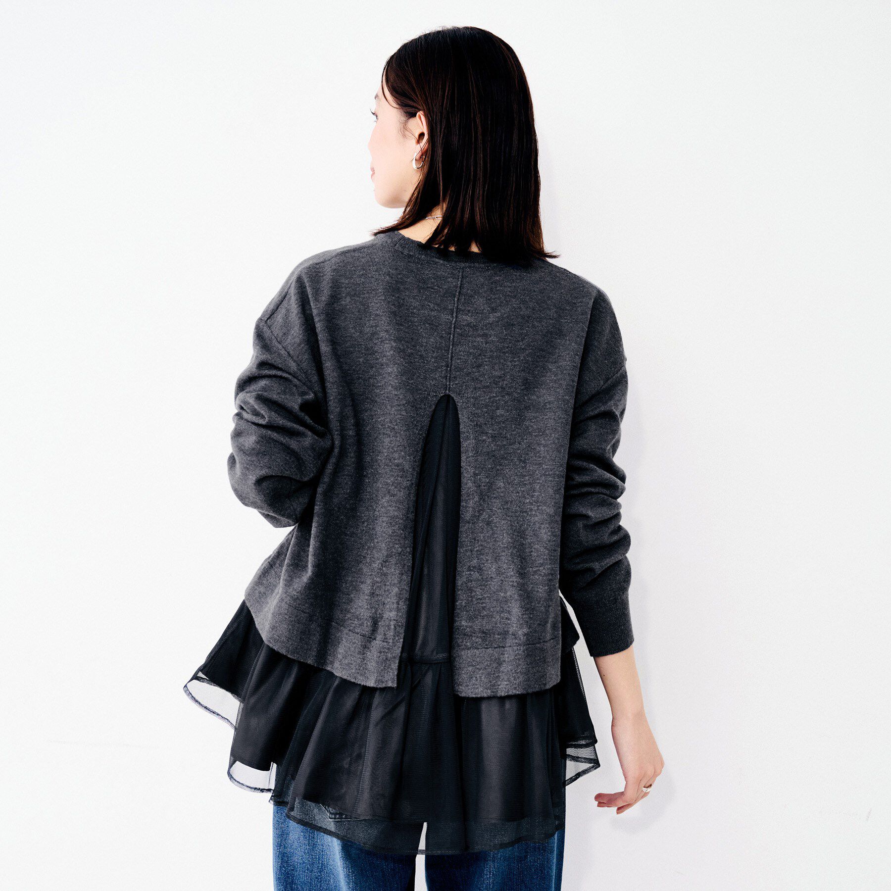 UNTITLED「【TORRAZZO DONNA】ニット&times;チュールトップス」|Tシャツ・カットソー|