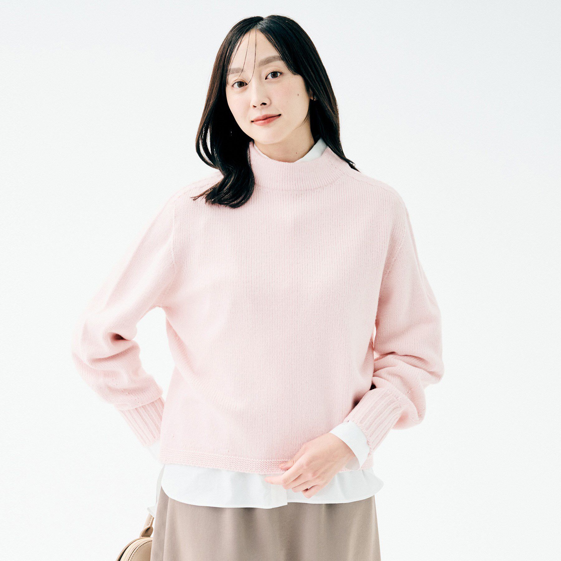 UNTITLED「【洗える】スポンディッシュ ボトルネックニット」|ニット・セーター|