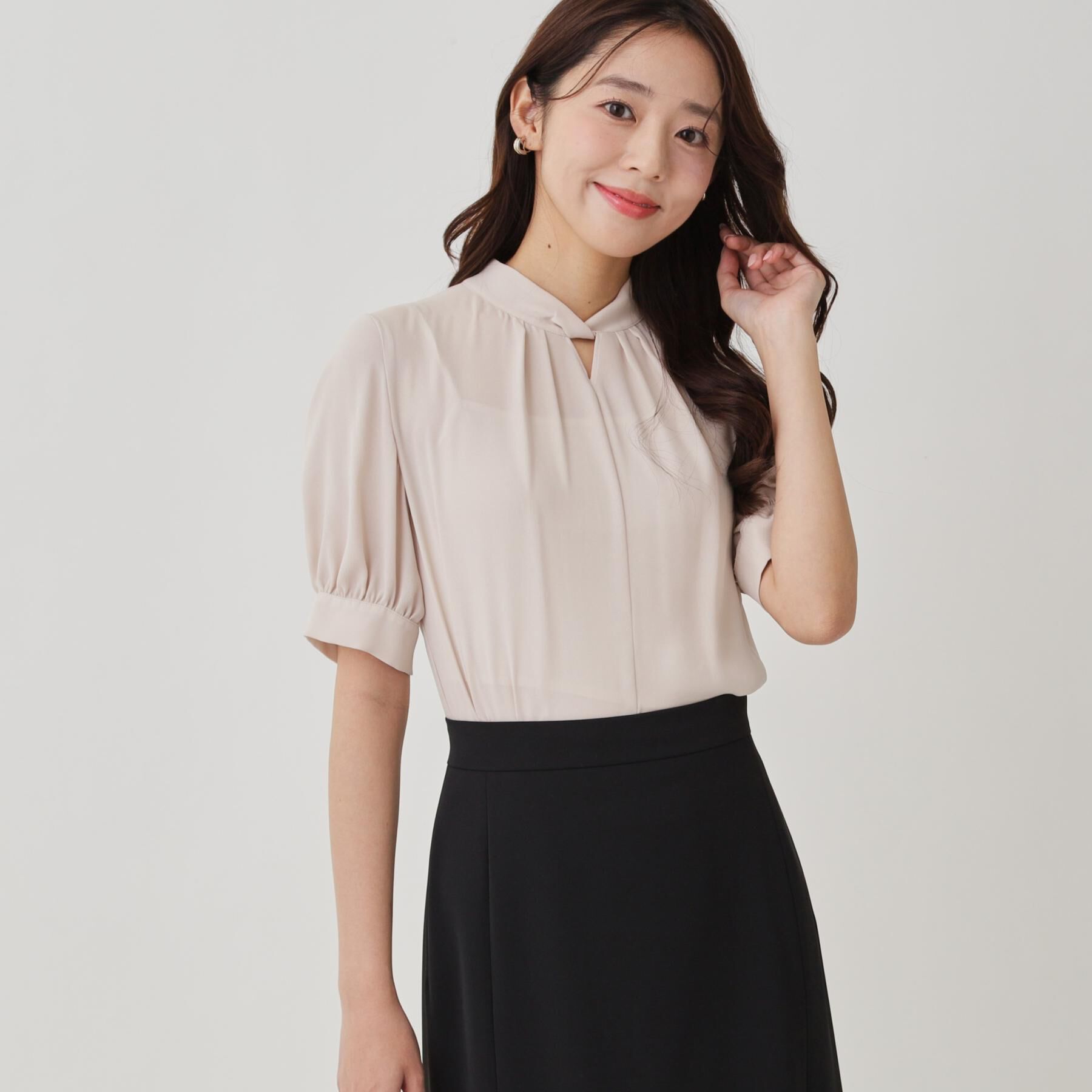 COUP DE CHANCE「【手洗い可／日本製】パフスリーブブラウス」|シャツ・ブラウス|