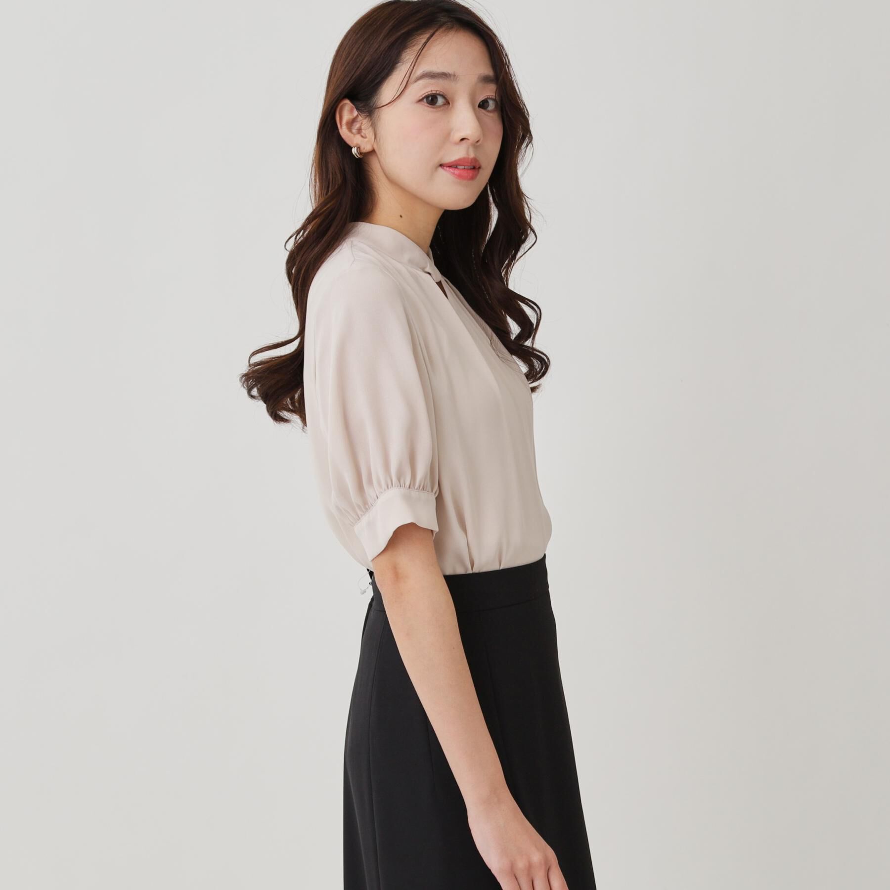 COUP DE CHANCE「【手洗い可／日本製】パフスリーブブラウス」|シャツ・ブラウス|