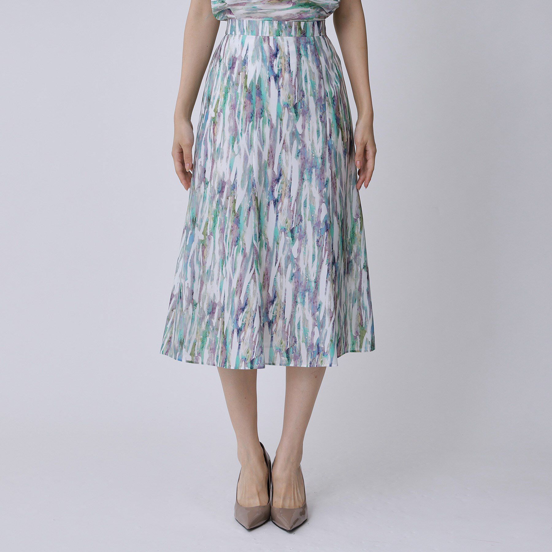 COUP DE CHANCE「【手洗い可／日本製】プリント柄スカート」|スカート|