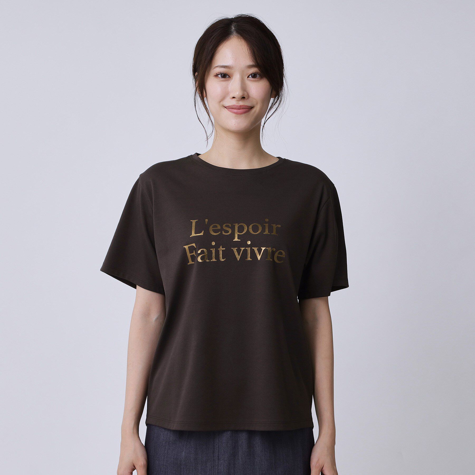 COUP DE CHANCE「【手洗い可／日本製／箔プリント】ロゴTシャツ」|Tシャツ・カットソー|