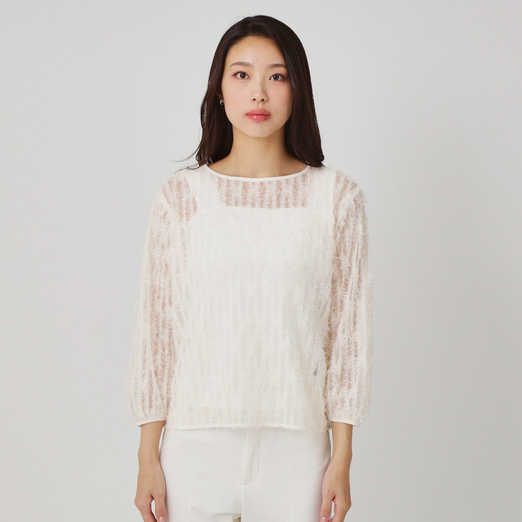 COUP DE CHANCE「【手洗い可／日本製】フェザーチュールのブラウス」|シャツ・ブラウス|