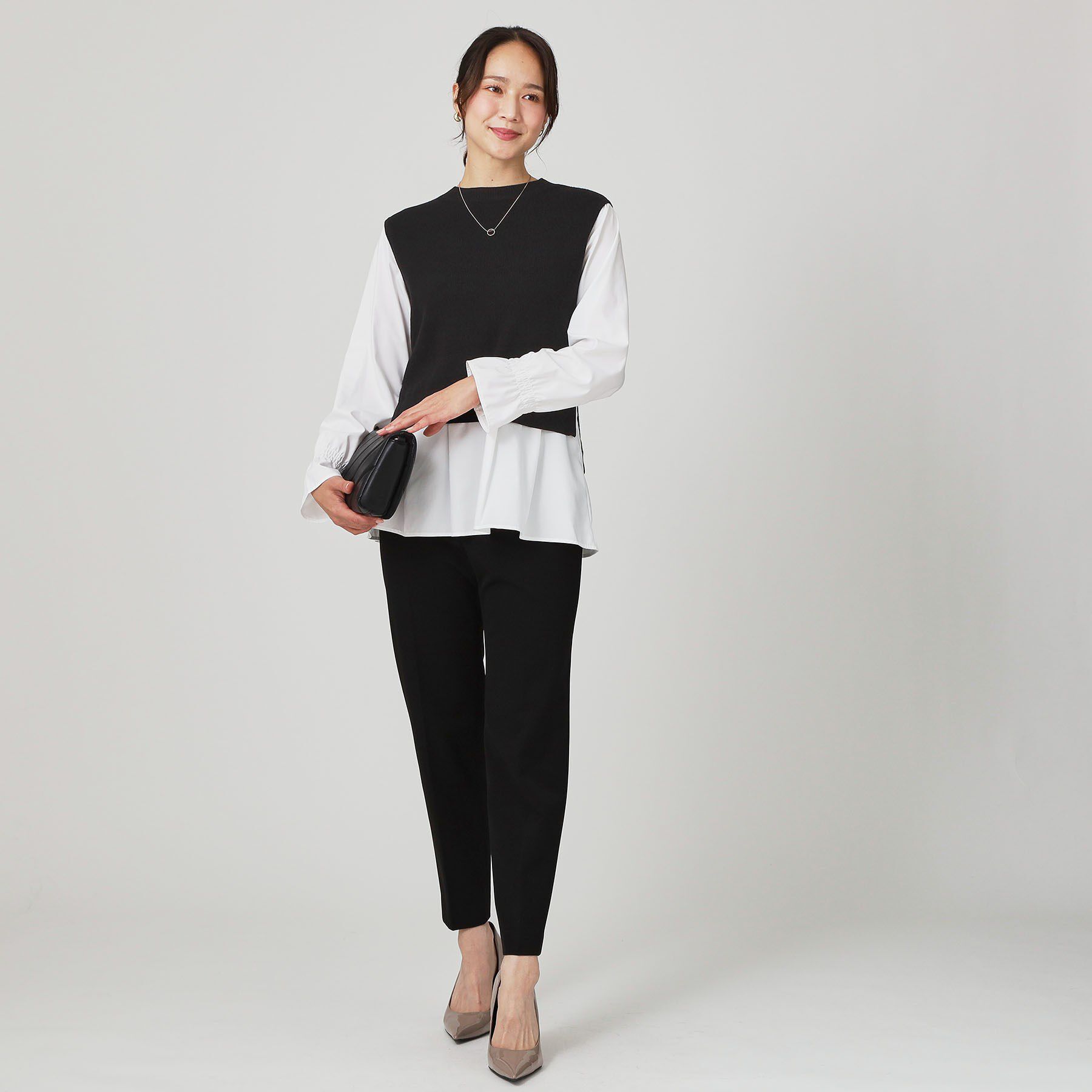 COUP DE CHANCE「【手洗い可】重ね着風ニットトップス」|ニット・セーター|