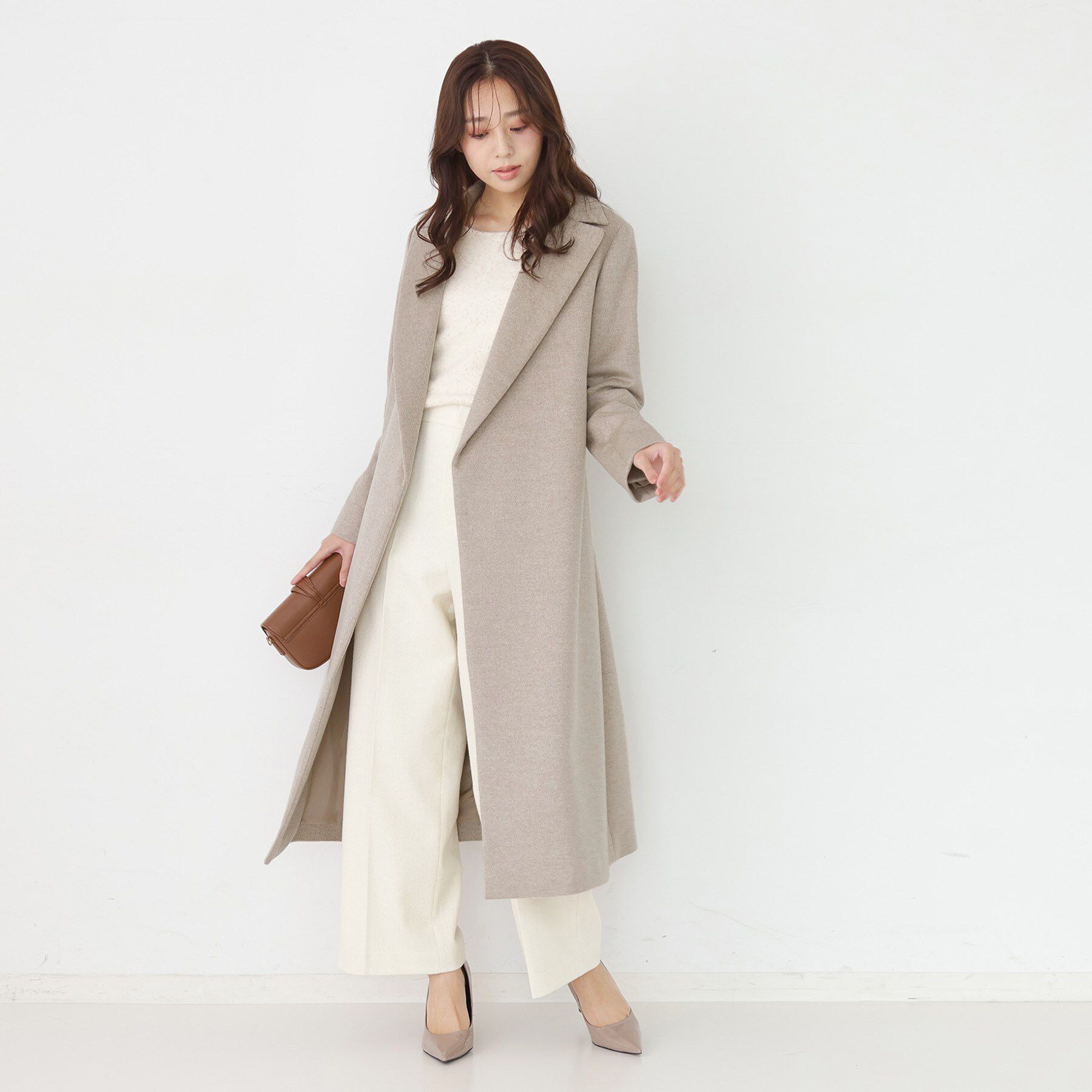 COUP DE CHANCE「【カシミヤ100％／日本製】ロングガウンコート」|チェスターコート|