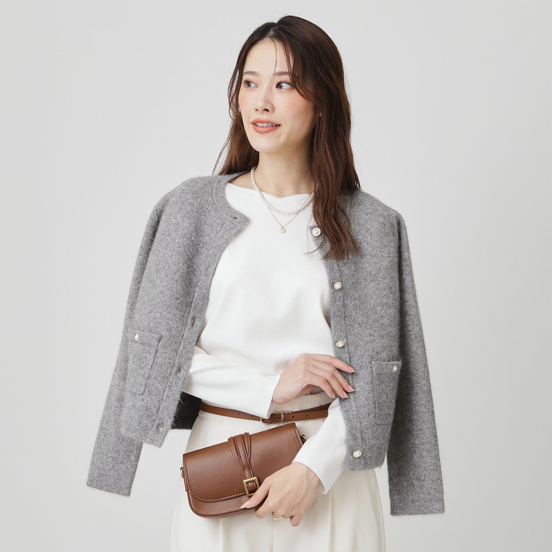 COUP DE CHANCE「【手洗い可】ジャケット風カーディガン」|カーディガン|