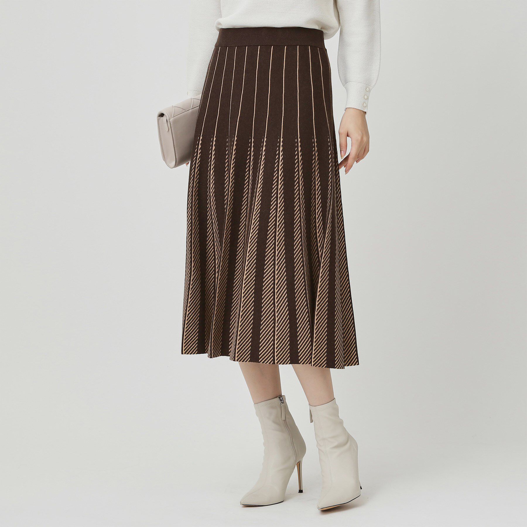 COUP DE CHANCE「【手洗い可】ニットプリーツフレアスカート」|スカート|