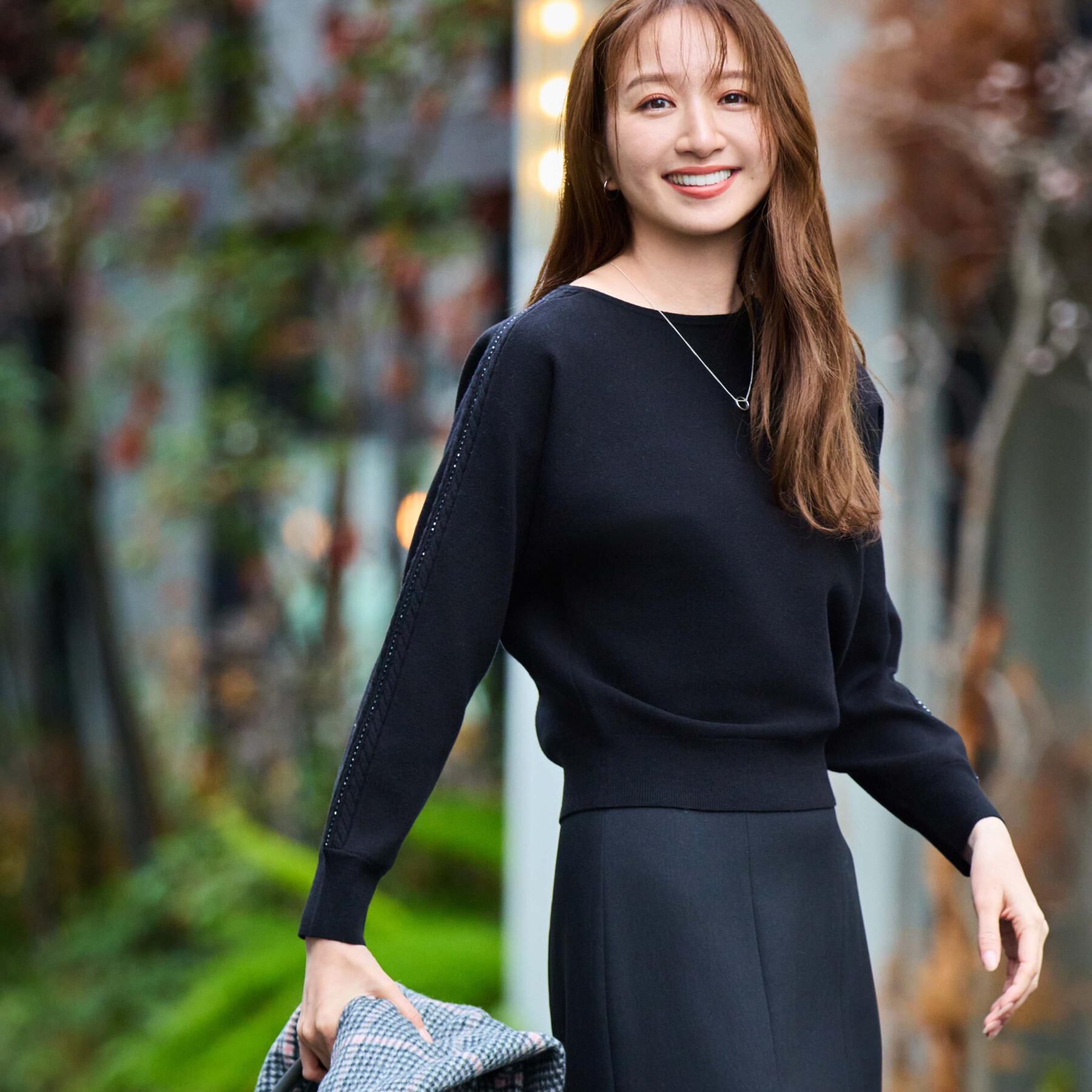 COUP DE CHANCE「【手洗い可】ケーブルビーズ袖デザインニット」|ニット・セーター|