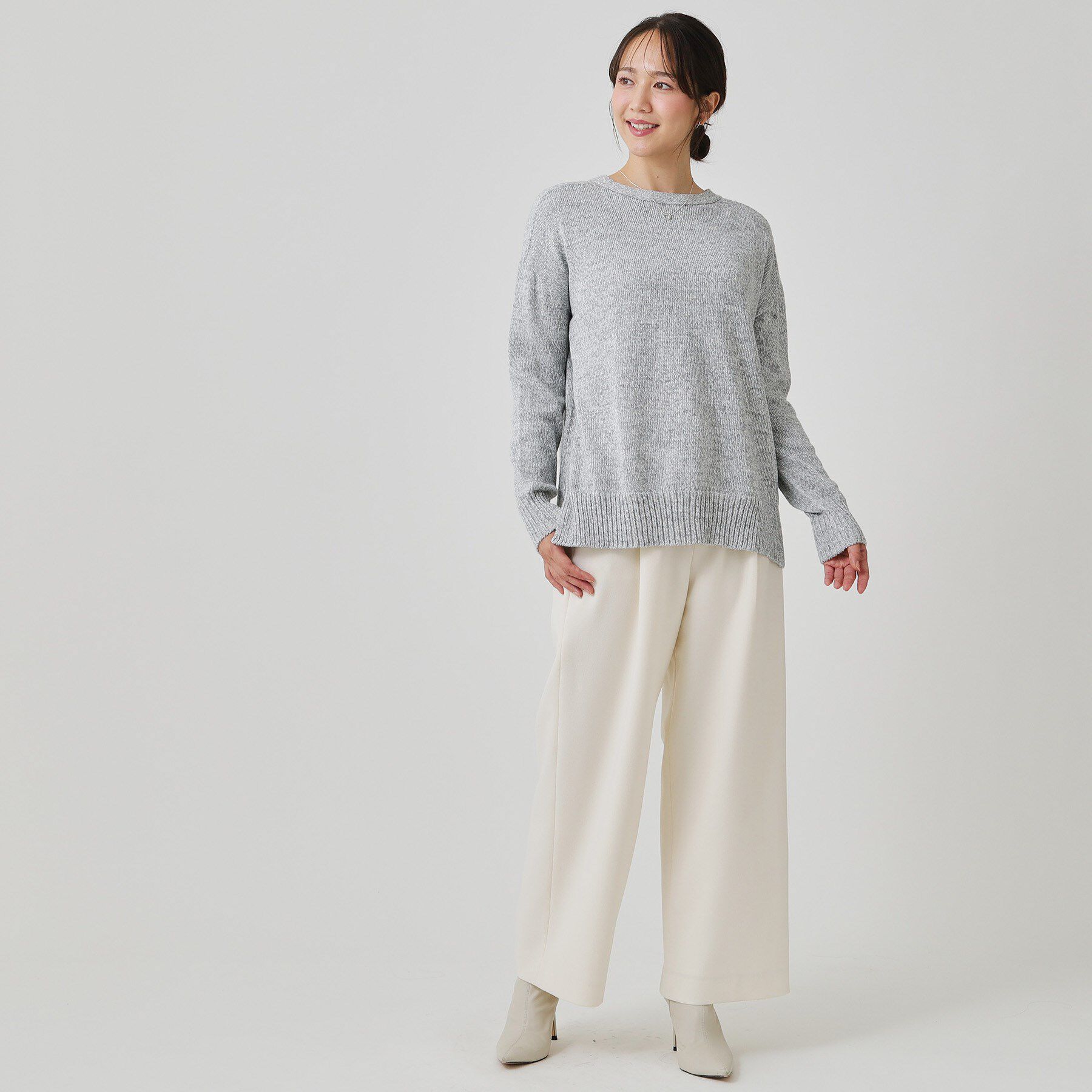 COUP DE CHANCE「【手洗い可／日本製】ヒップ丈ニットトップス」|ニット・セーター|