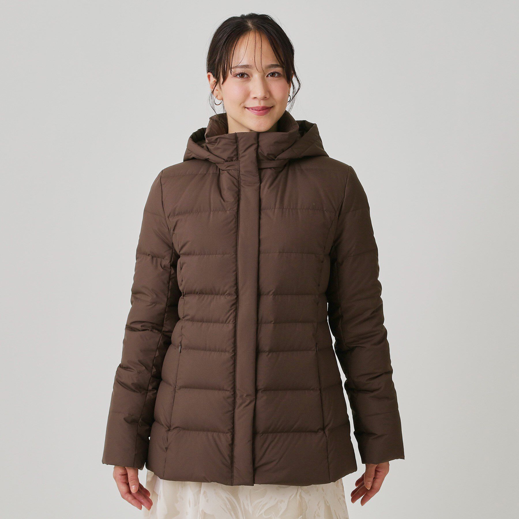 COUP DE CHANCE「【フランス産ホワイトダックダウン／FP800保温性◎／抗菌防臭／手洗い可】ミドル丈ダウンコート」|ダウン|