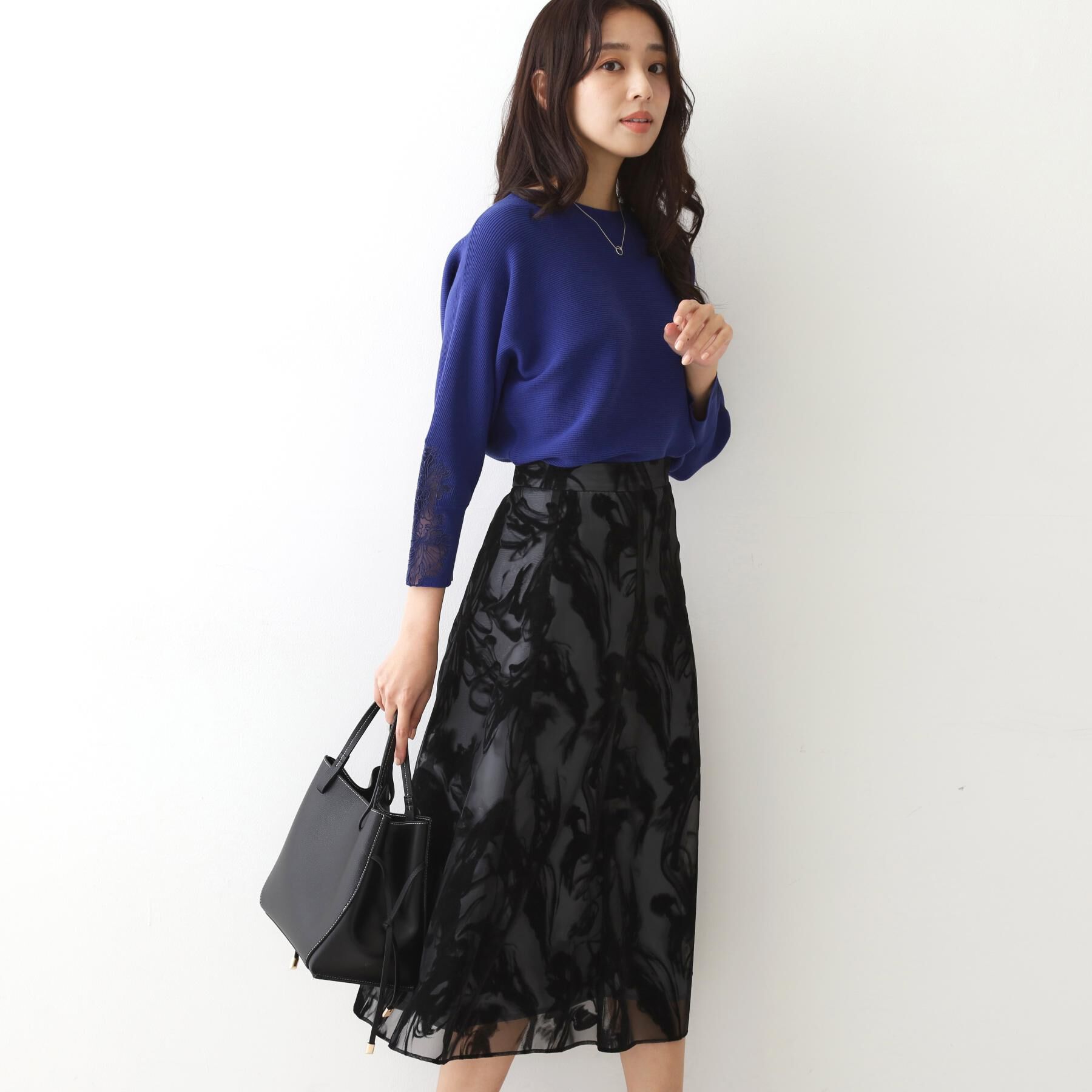 COUP DE CHANCE「【手洗い可／日本製】フロッキープリントのスカート」|スカート|