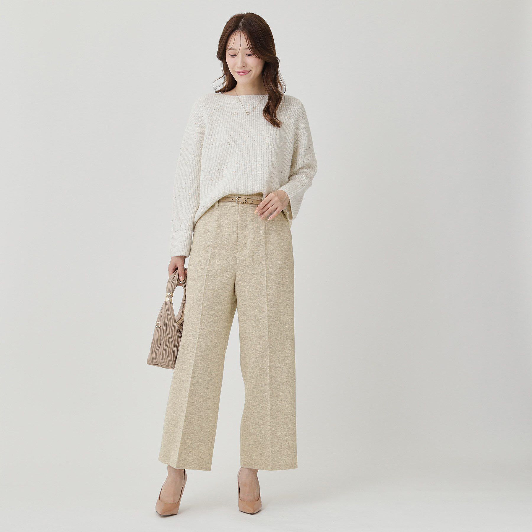 COUP DE CHANCE「【日本製】ラメ入りツイードパンツ」|その他|