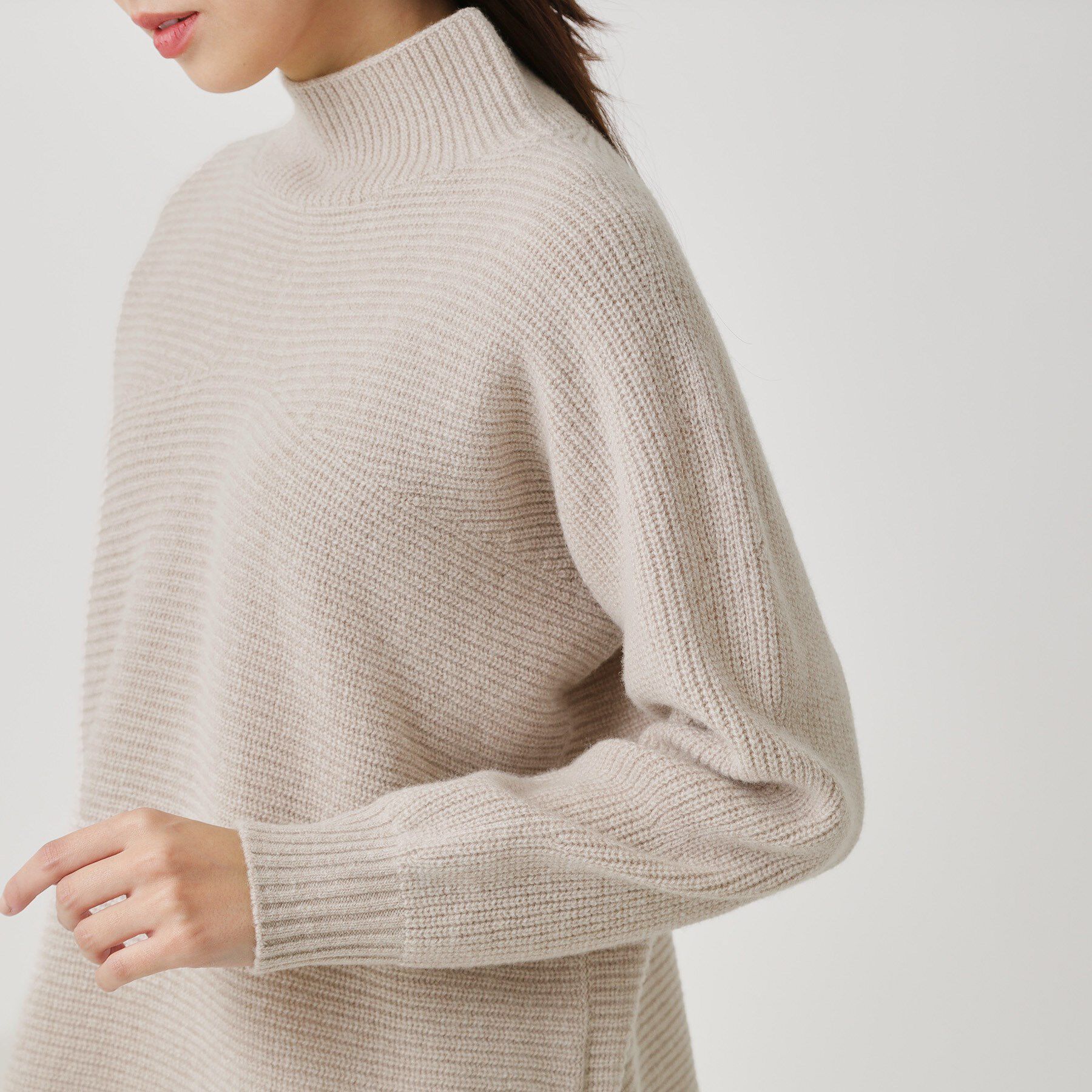 COUP DE CHANCE「【手洗い可／日本製／温かく軽い】ミドルゲージニットトップス」|ニット・セーター|