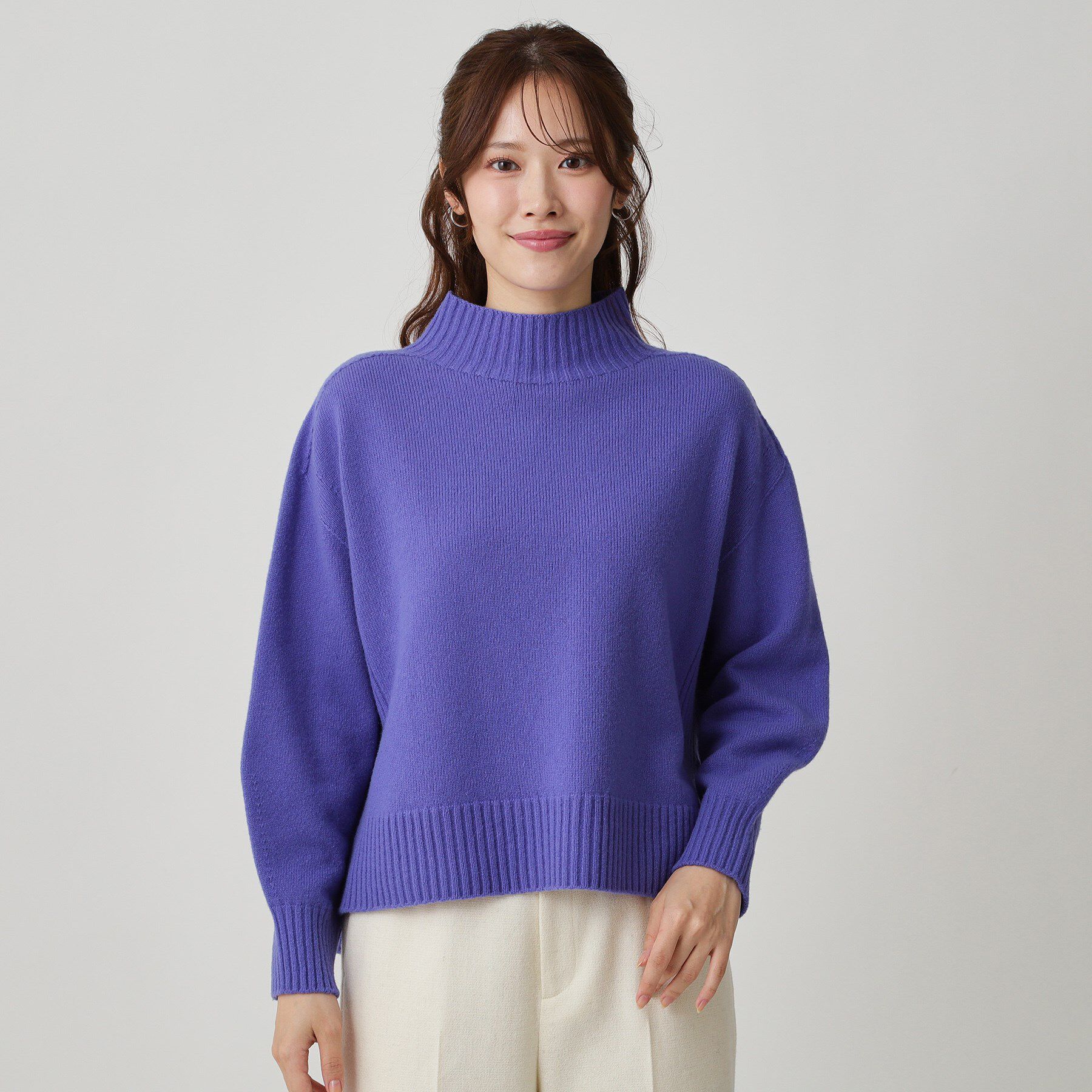 COUP DE CHANCE「【手洗い可／日本製／カシミヤ混】ミドルゲージのハイネックニットトップス」|ニット・セーター|