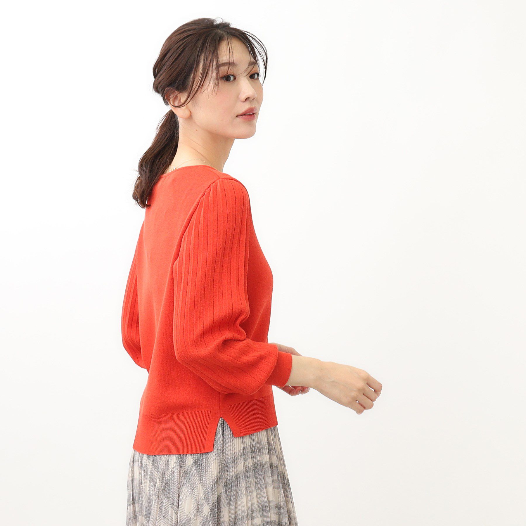 Reflect「【大人気ニットに新色登場！マイカラニット+／細見え／WEB限定カラーあり／マシンウォッシュ可／選べる」|ニット・セーター|