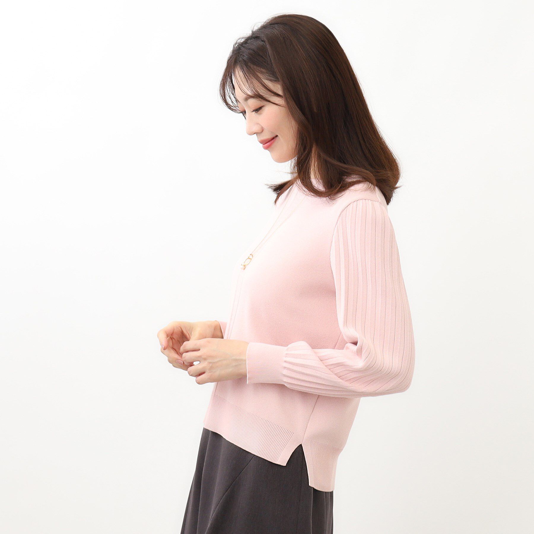 Reflect「【大人気ニットに新色登場！マイカラニット+／細見え／WEB限定カラーあり／マシンウォッシュ可／選べる」|ニット・セーター|