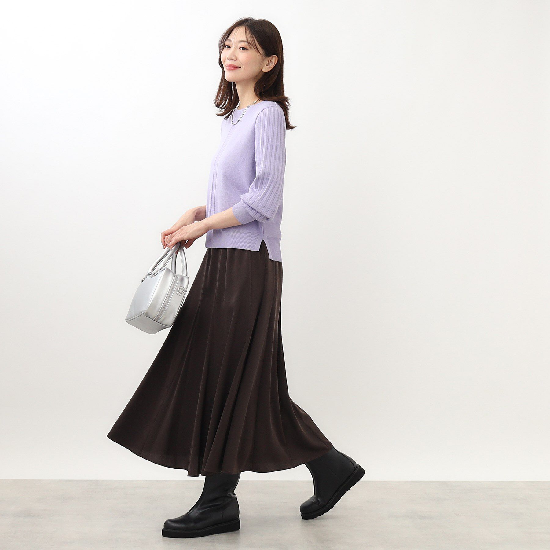 Reflect「【大人気ニットに新色登場！マイカラニット+／細見え／WEB限定カラーあり／マシンウォッシュ可／選べる」|ニット・セーター|