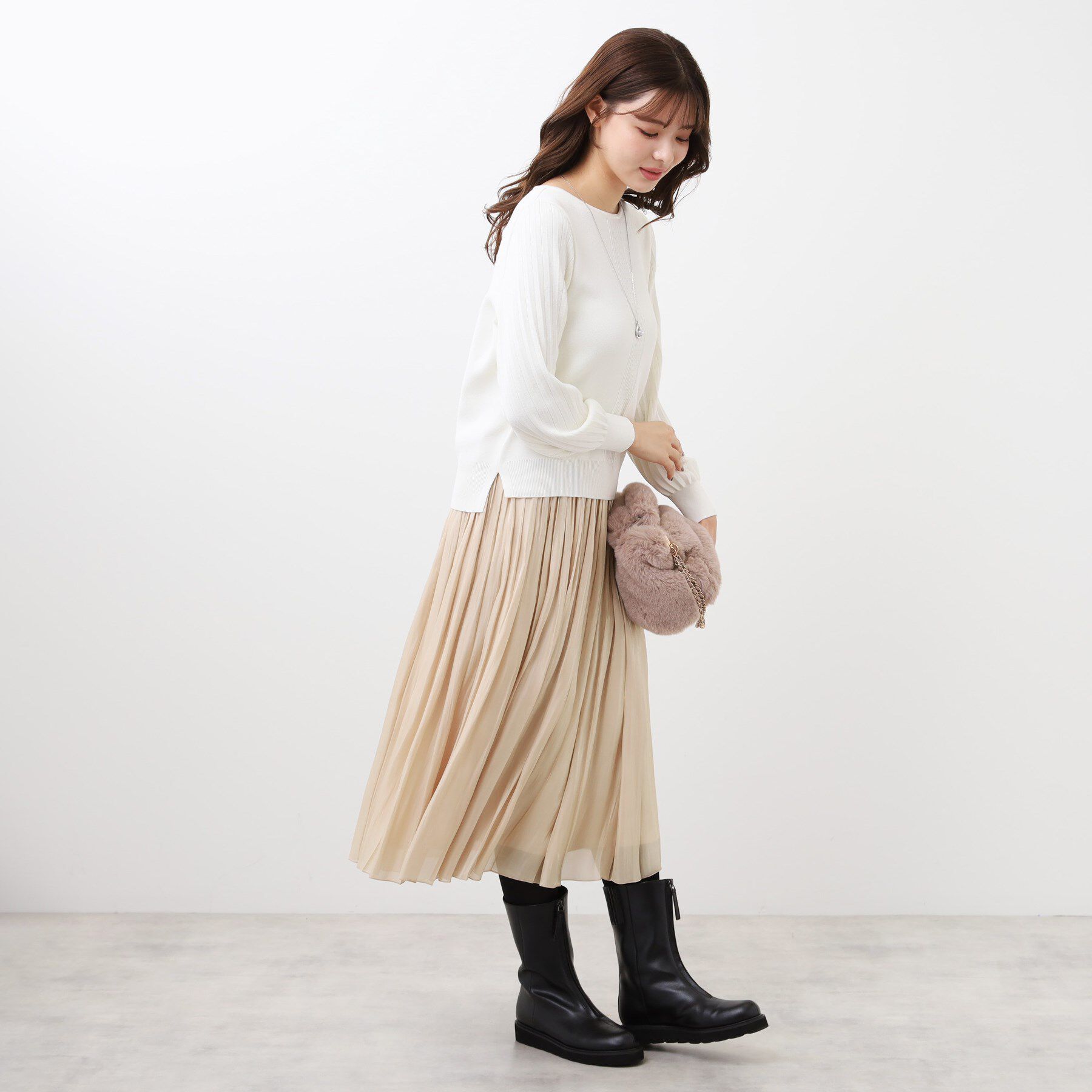 Reflect「【大人気ニットに新色登場！マイカラニット+／細見え／WEB限定カラーあり／マシンウォッシュ可／選べる」|ニット・セーター|