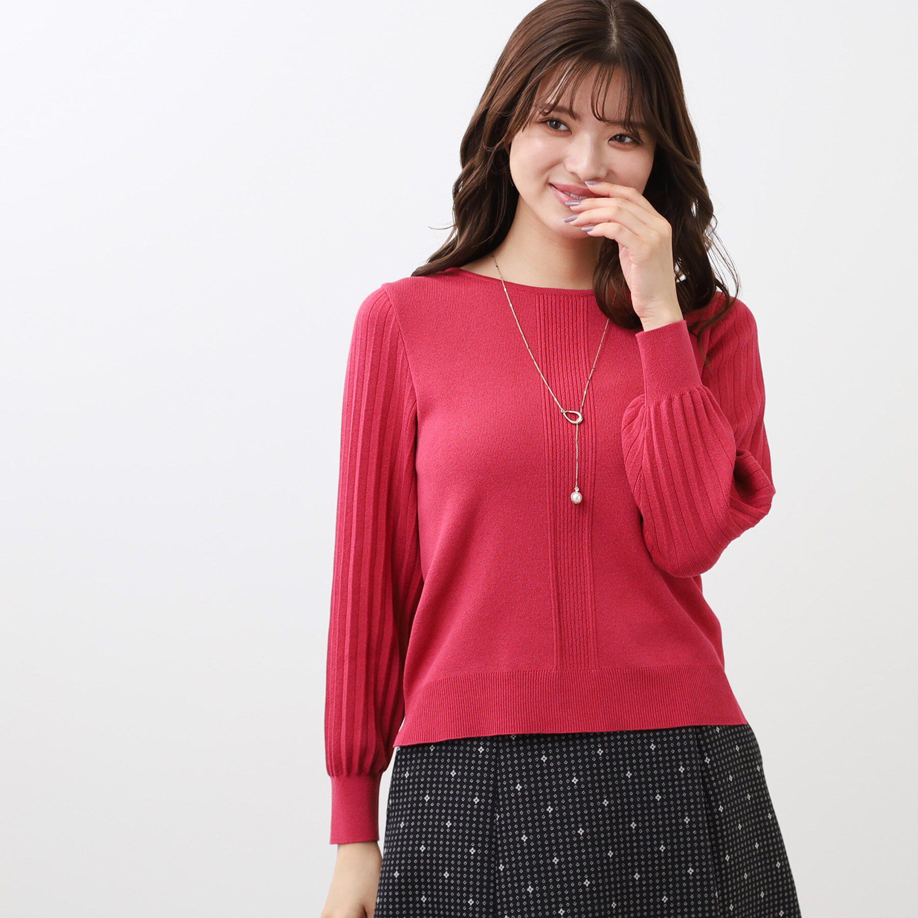 Reflect「【大人気ニットに新色登場！マイカラニット+／細見え／WEB限定カラーあり／マシンウォッシュ可／選べる」|ニット・セーター|