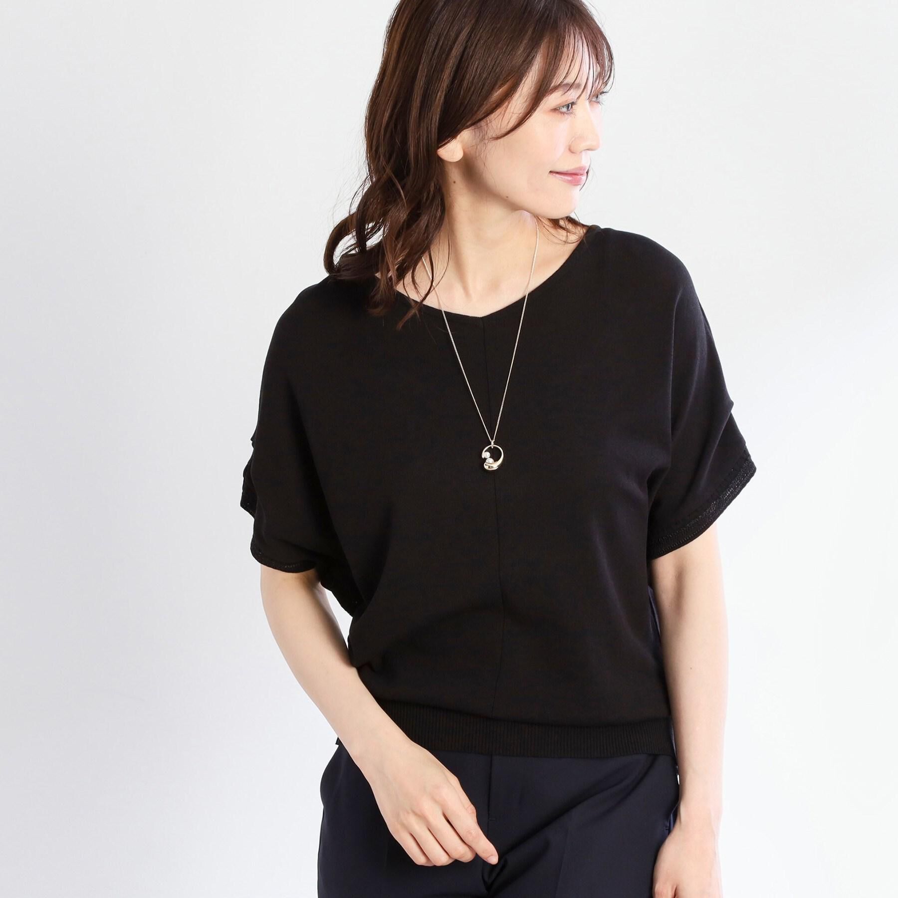 Reflect「【選べる7色◎／手洗い可／二の腕カバー】半袖ニット」|ニット・セーター|