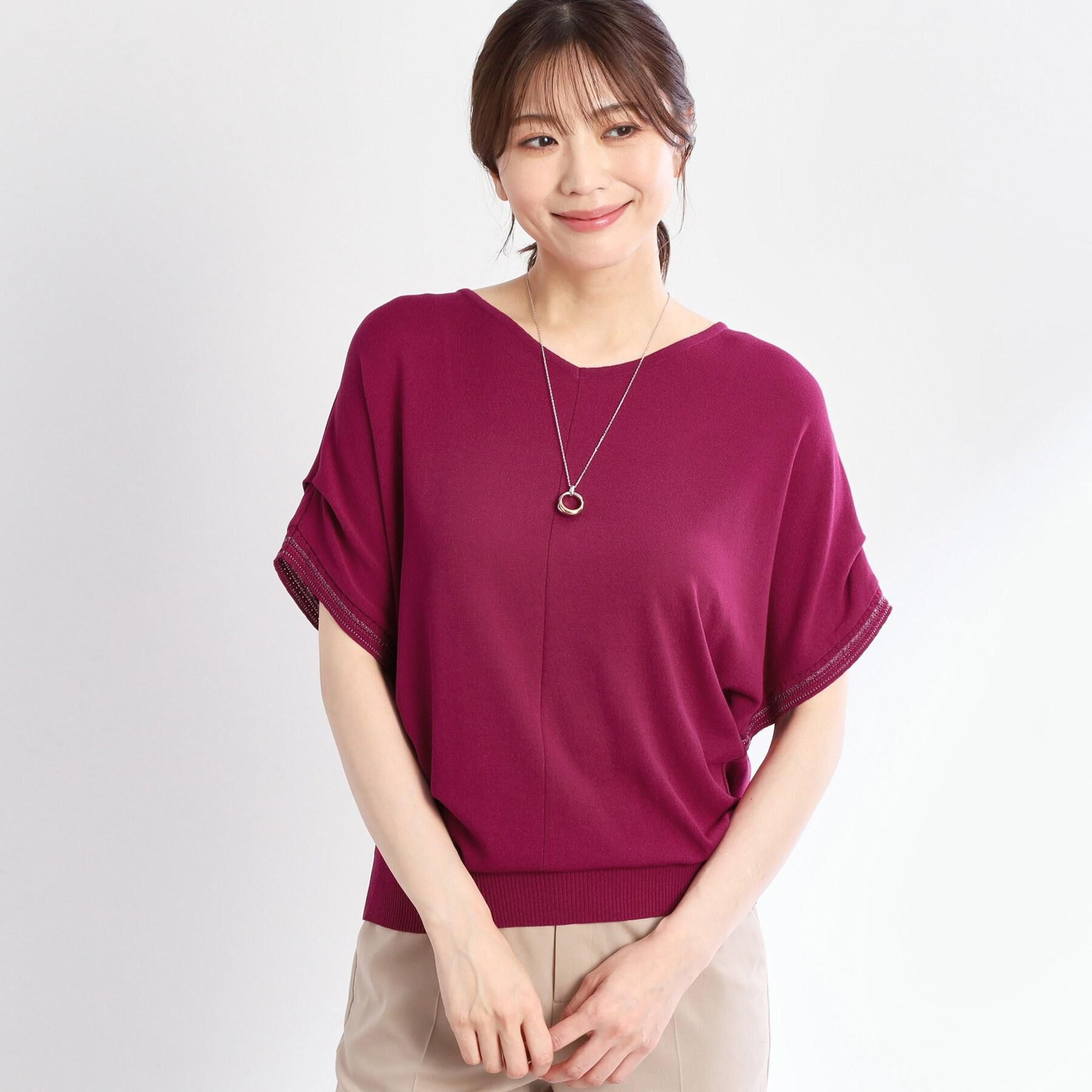 Reflect「【選べる7色◎／手洗い可／二の腕カバー】半袖ニット」|ニット・セーター|