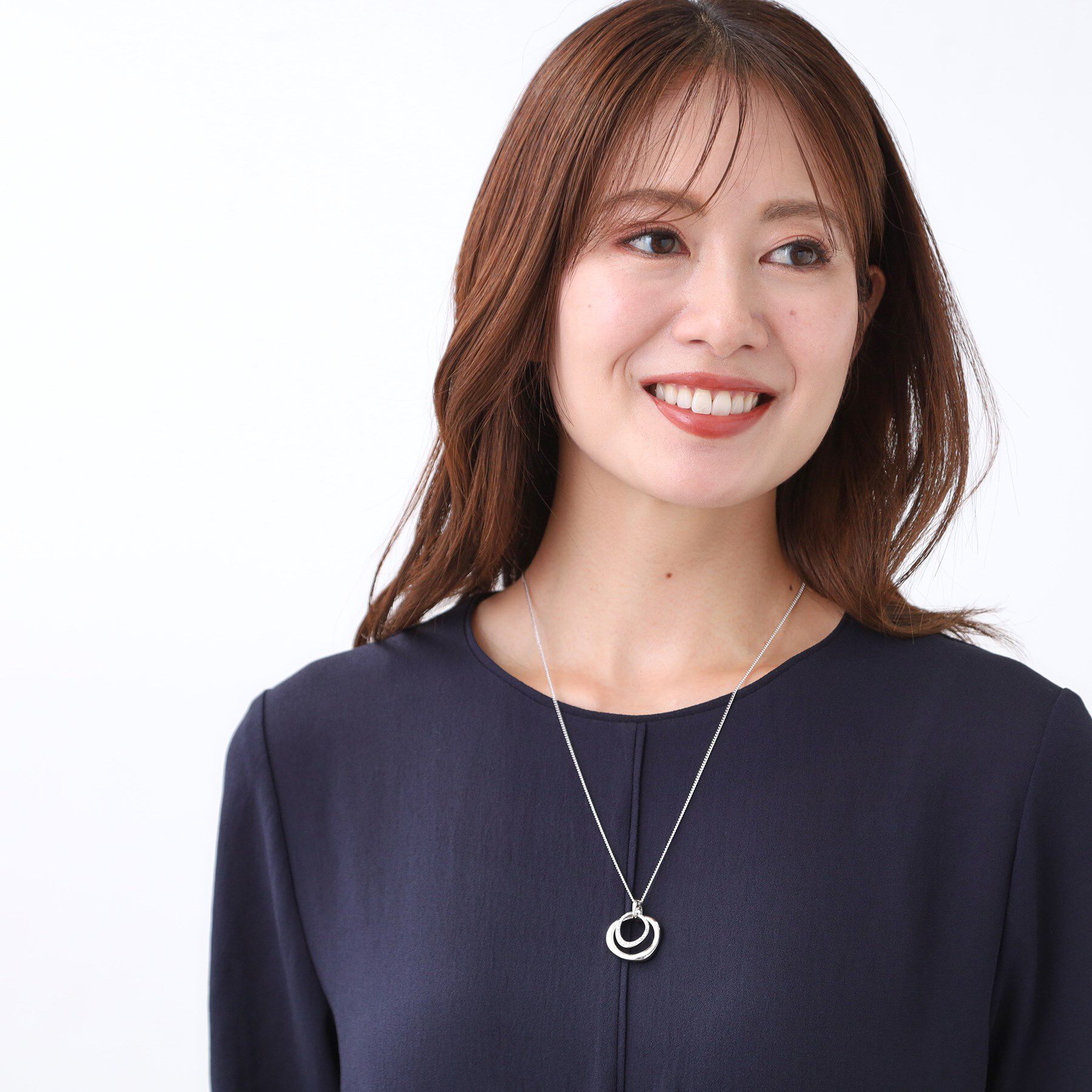 Reflect「ラインストーン＋リングデザインネックレス」|ネックレス|