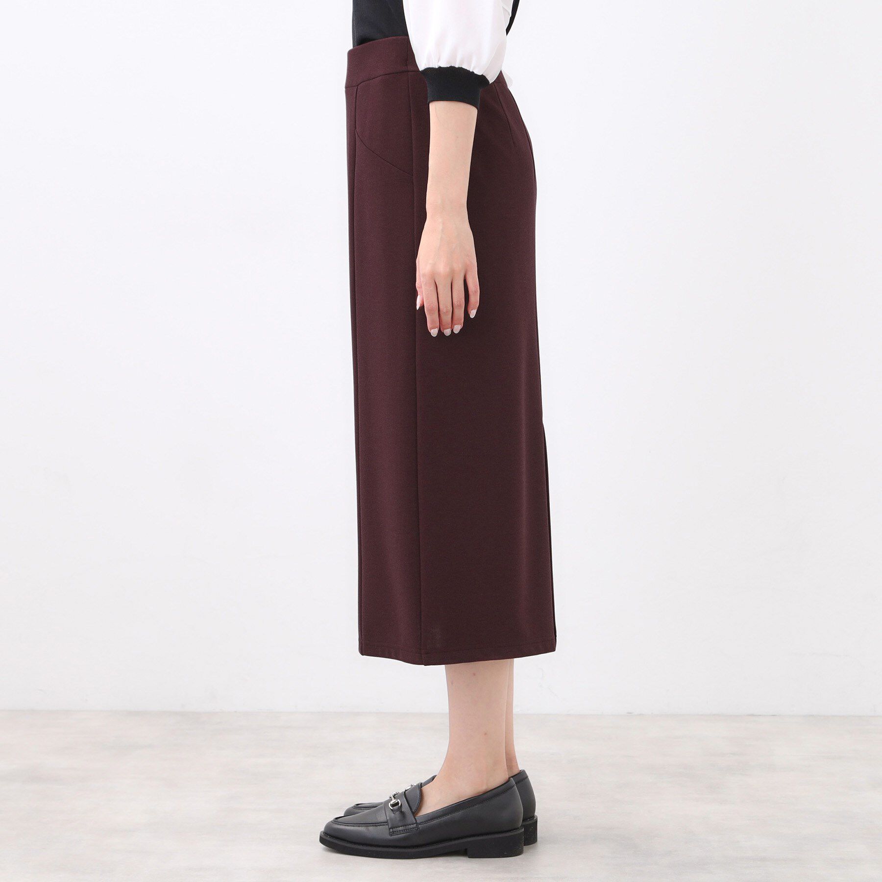 Reflect「【すっきり見え／ウエスト総ゴム】ジャージナロースカート」|スカート|