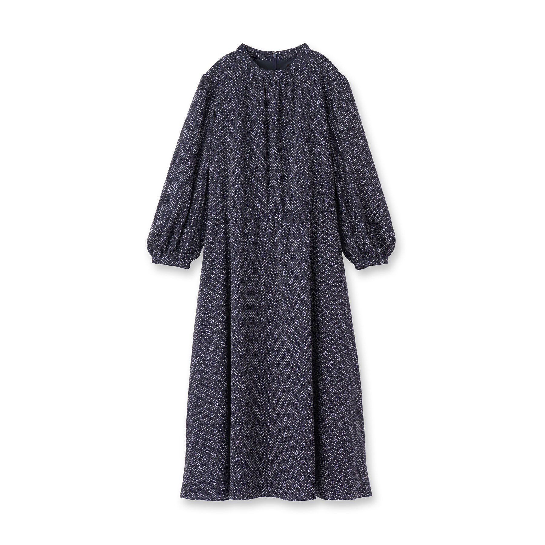 Reflect「【きちんと見え／通勤／セレモニーにおすすめ◎】ドット&times;ダイヤ柄ワンピース」|ワンピース|