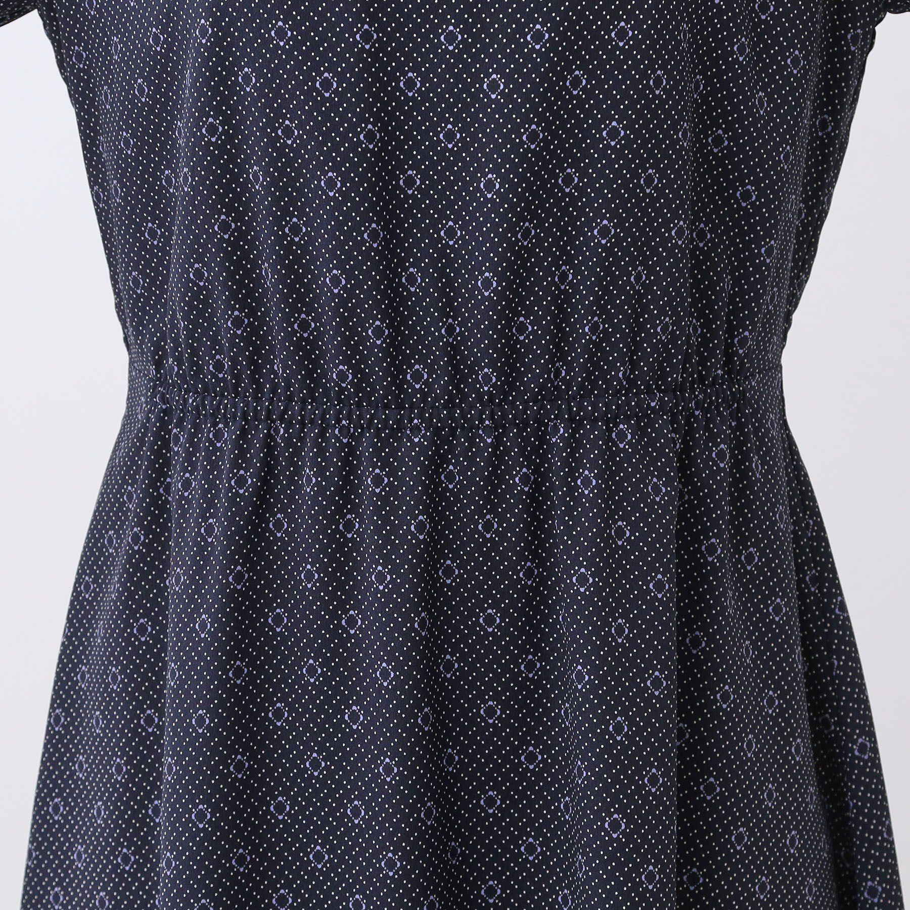 Reflect「【きちんと見え／通勤／セレモニーにおすすめ◎】ドット&times;ダイヤ柄ワンピース」|ワンピース|