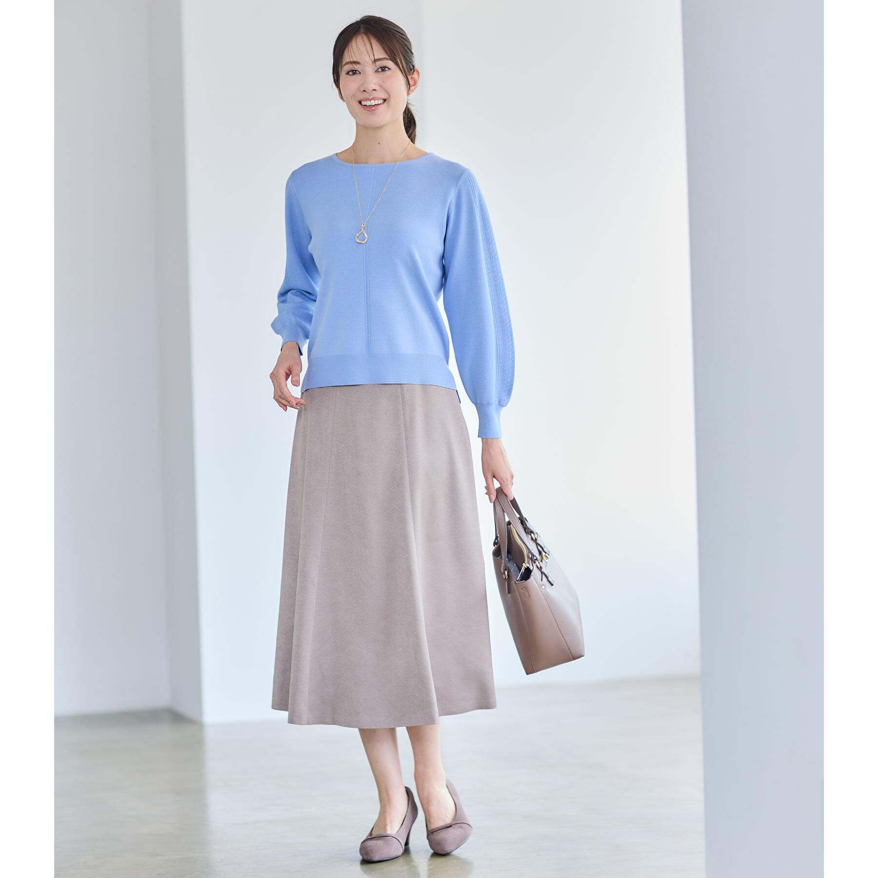 Reflect「【選べる6色／長く着られる◎】ボートネックニット」|ニット・セーター|