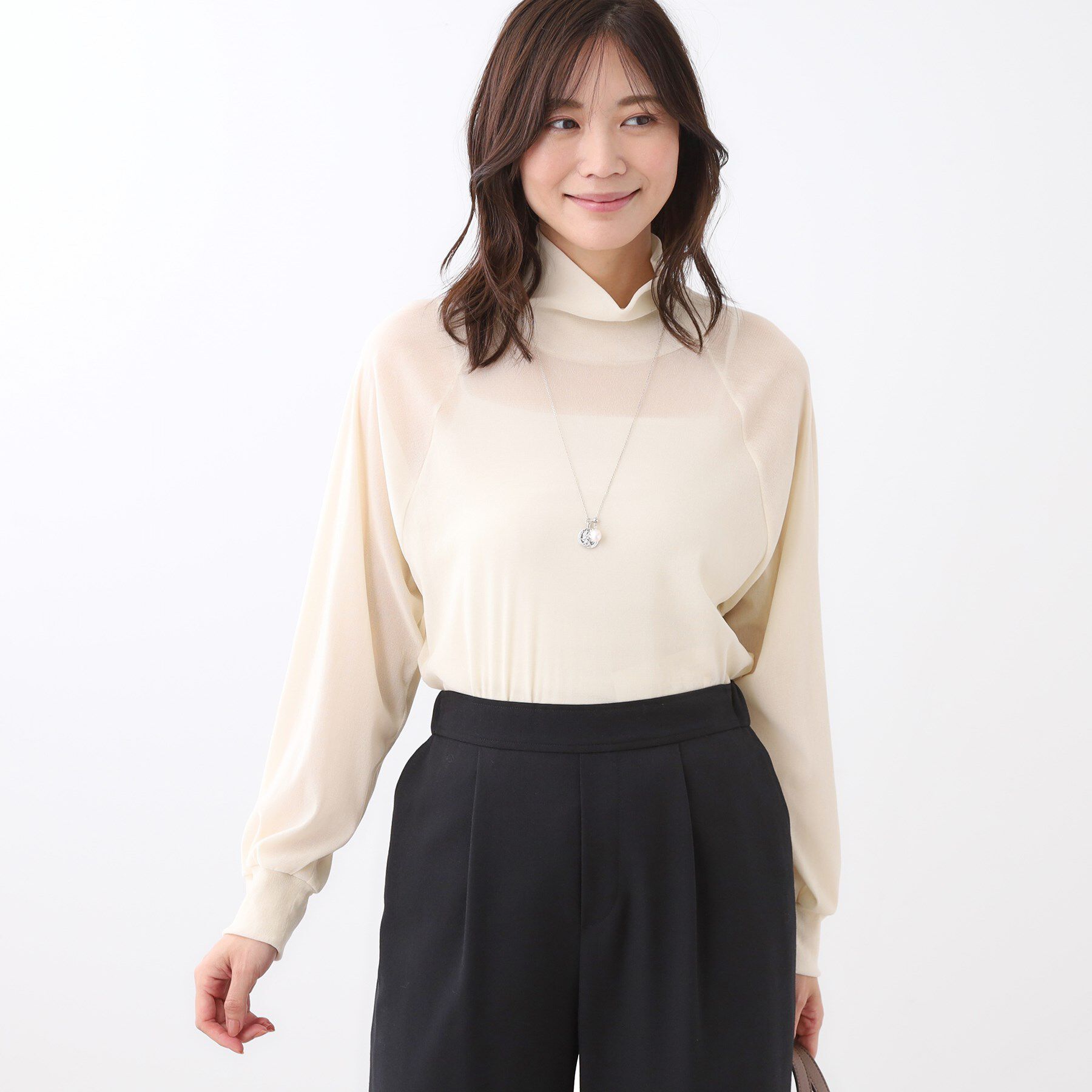 Reflect「【レイヤードスタイルのインナーに◎】タートル&times;ラグランスリーブプルオーバー」|Tシャツ・カットソー|