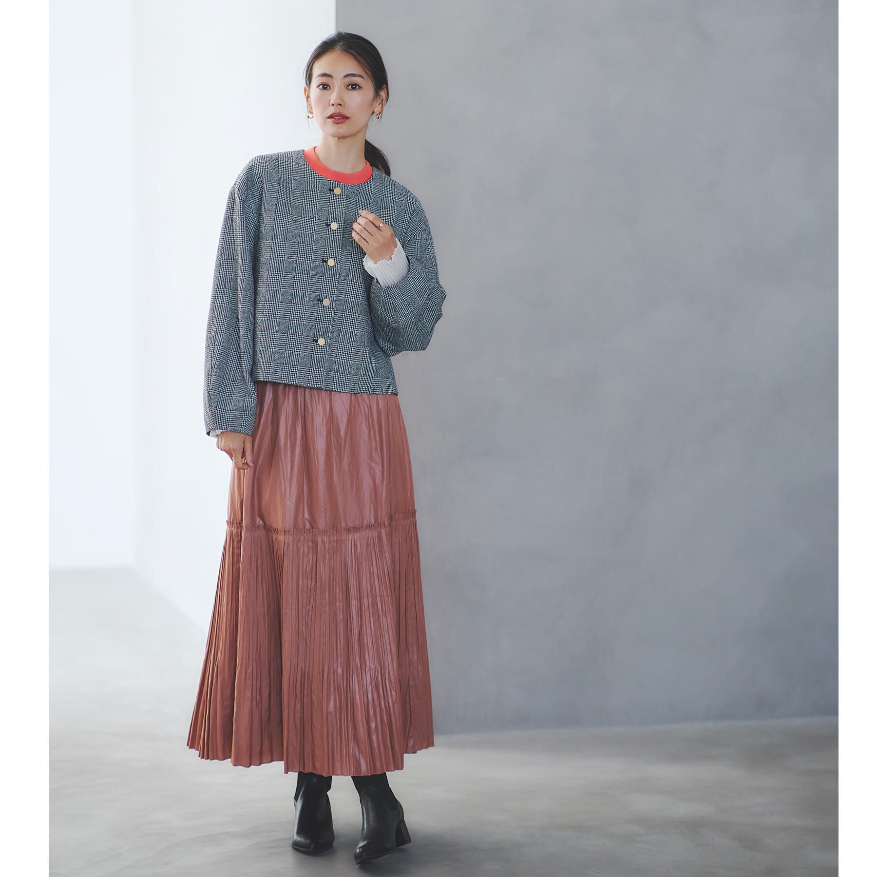 Reflect「【腰周りすっきり◎】プリーツギャザースカート」|スカート|